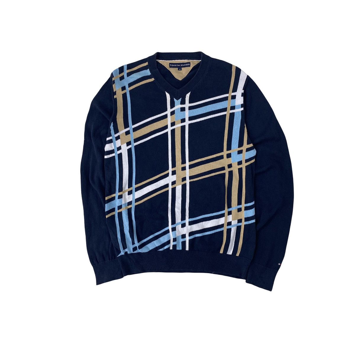 Japanese Brand Tommy Hilfiger Pullover Knitted V Neck Sweater Size US M / EU 48-50 / 2 - 1 Thumbnail