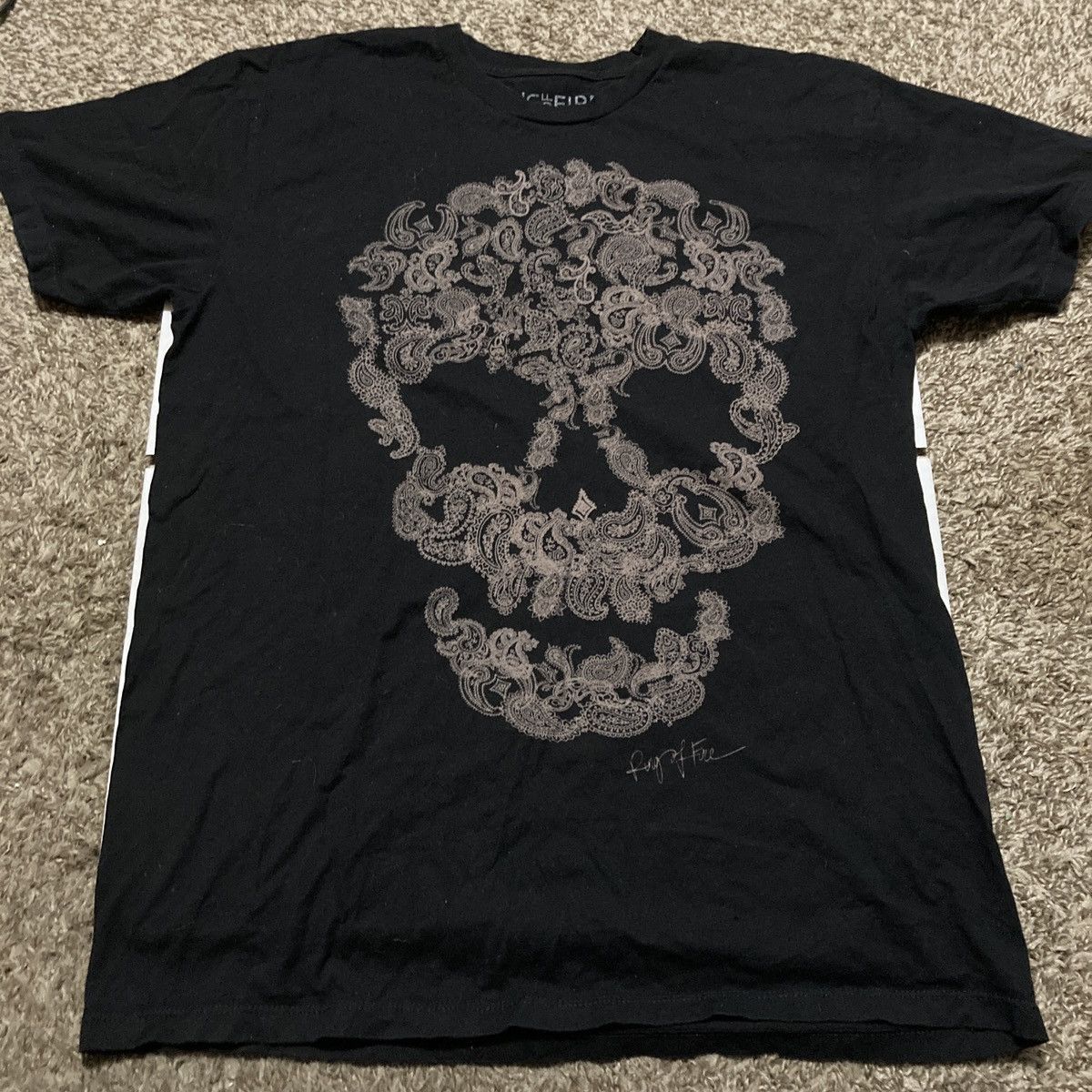 Ring Of Fire Ring Of Fire Downtown Los Angeles Paisley Skull T-Shirt ...