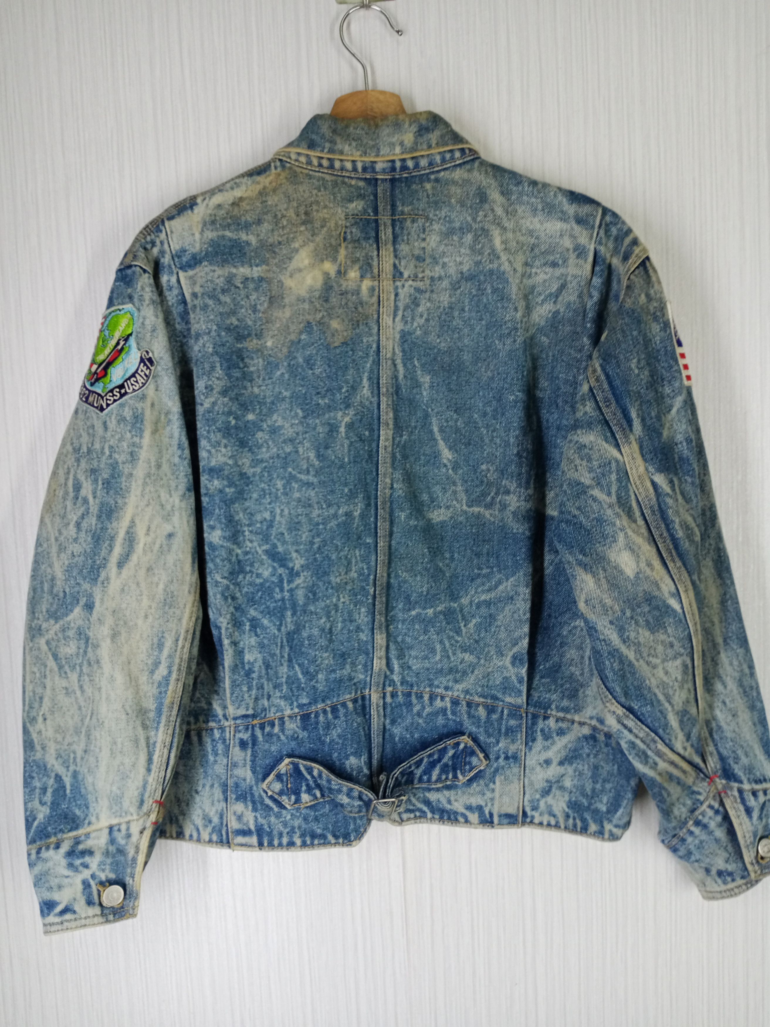 Aeronautica Militare Vintage 80s US NAVY Houston Inc Distressed Denim Jacket Size US M / EU 48-50 / 2 - 5 Thumbnail