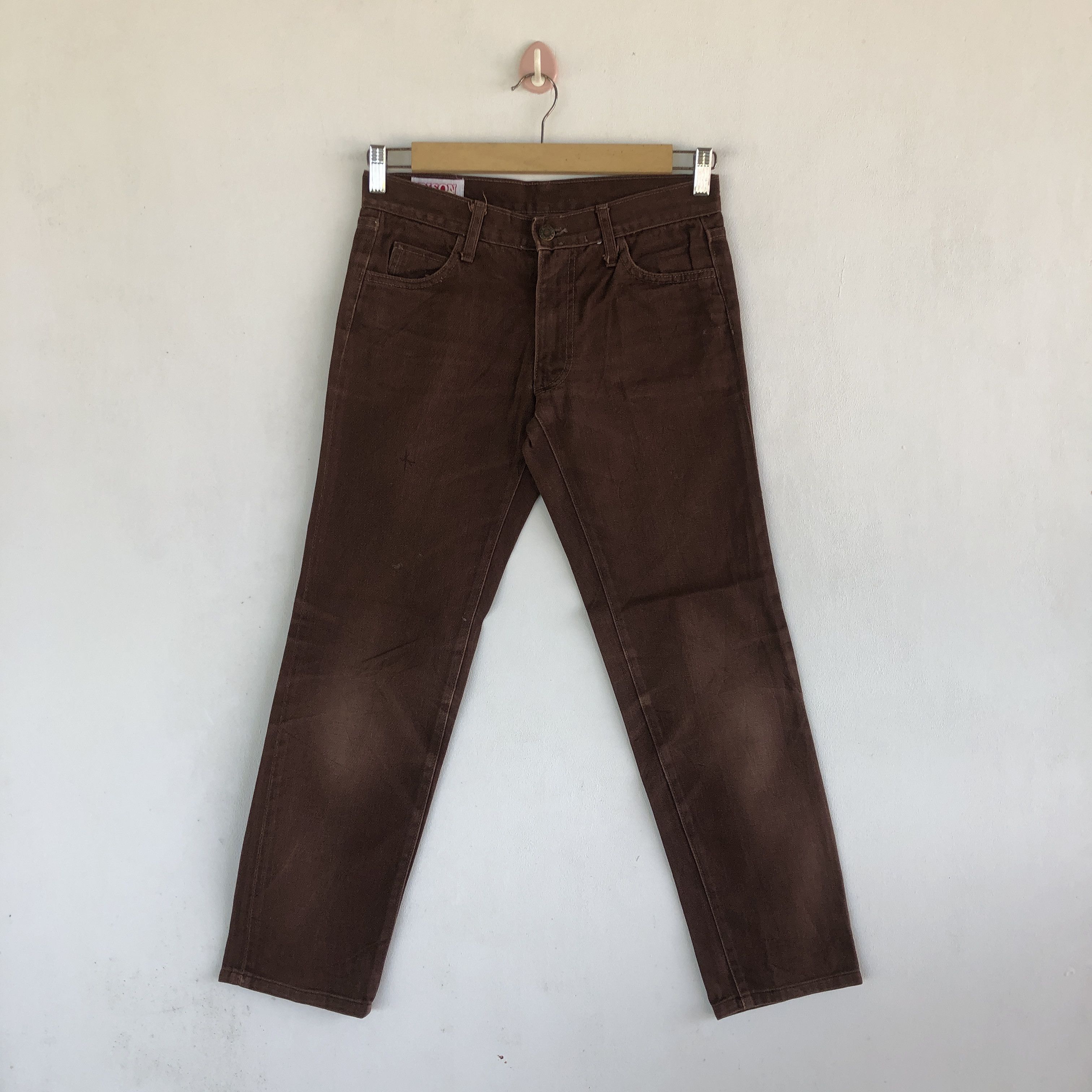 Japanese Brand Vintage 80s Bison Jeans Japanese Brown Bison Denim Pants Size 28" / US 6 / IT 42 - 1 Thumbnail