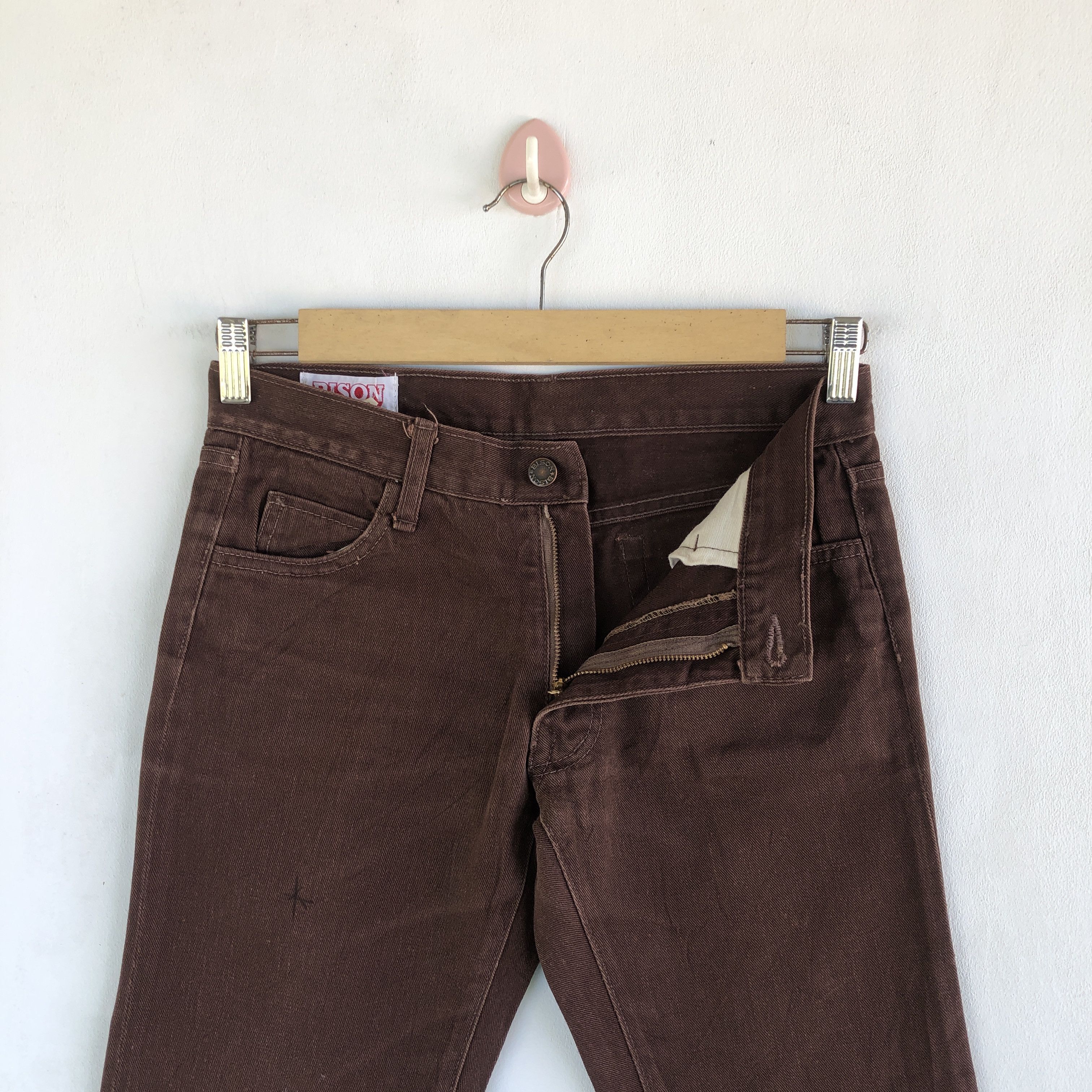 Japanese Brand Vintage 80s Bison Jeans Japanese Brown Bison Denim Pants Size 28" / US 6 / IT 42 - 8 Thumbnail