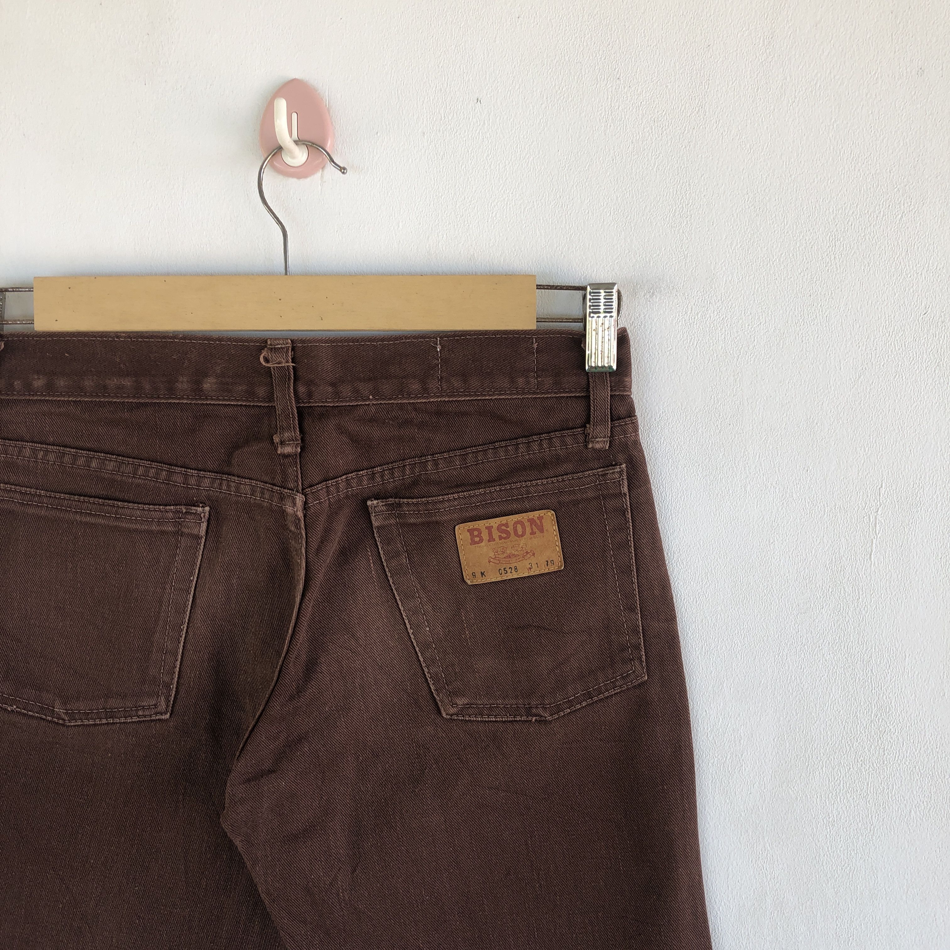 Japanese Brand Vintage 80s Bison Jeans Japanese Brown Bison Denim Pants Size 28" / US 6 / IT 42 - 7 Thumbnail