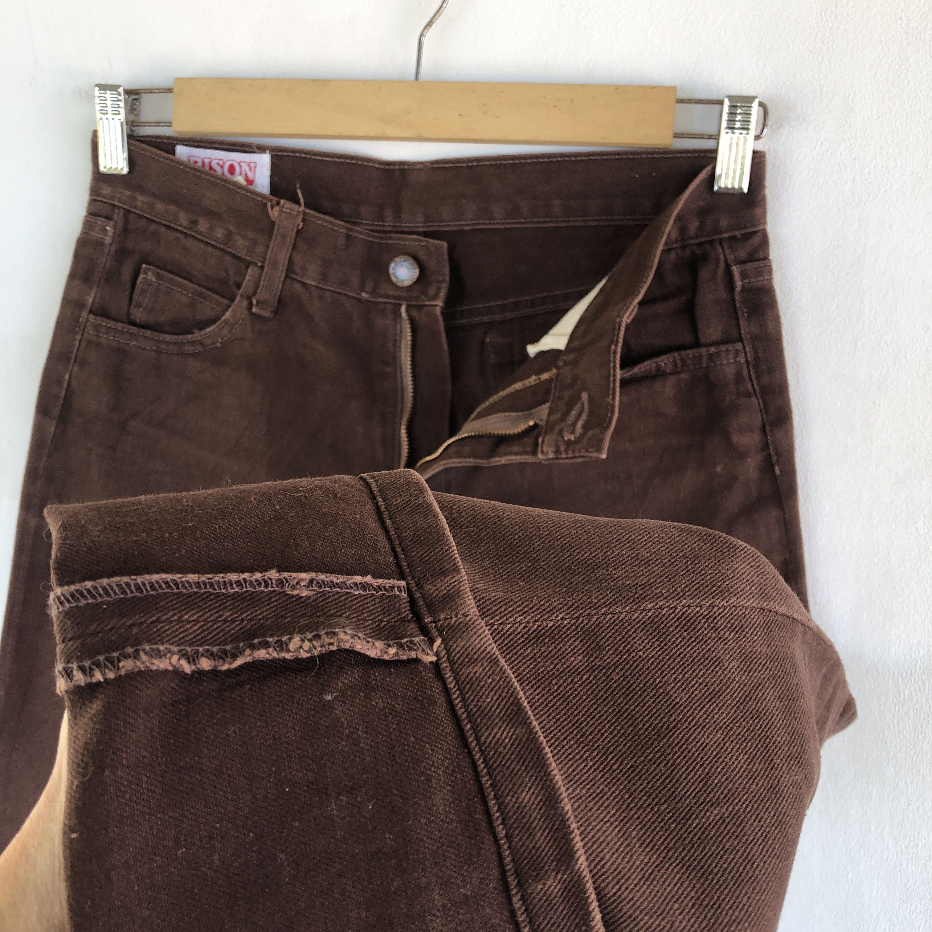 Japanese Brand Vintage 80s Bison Jeans Japanese Brown Bison Denim Pants Size 28" / US 6 / IT 42 - 10 Thumbnail
