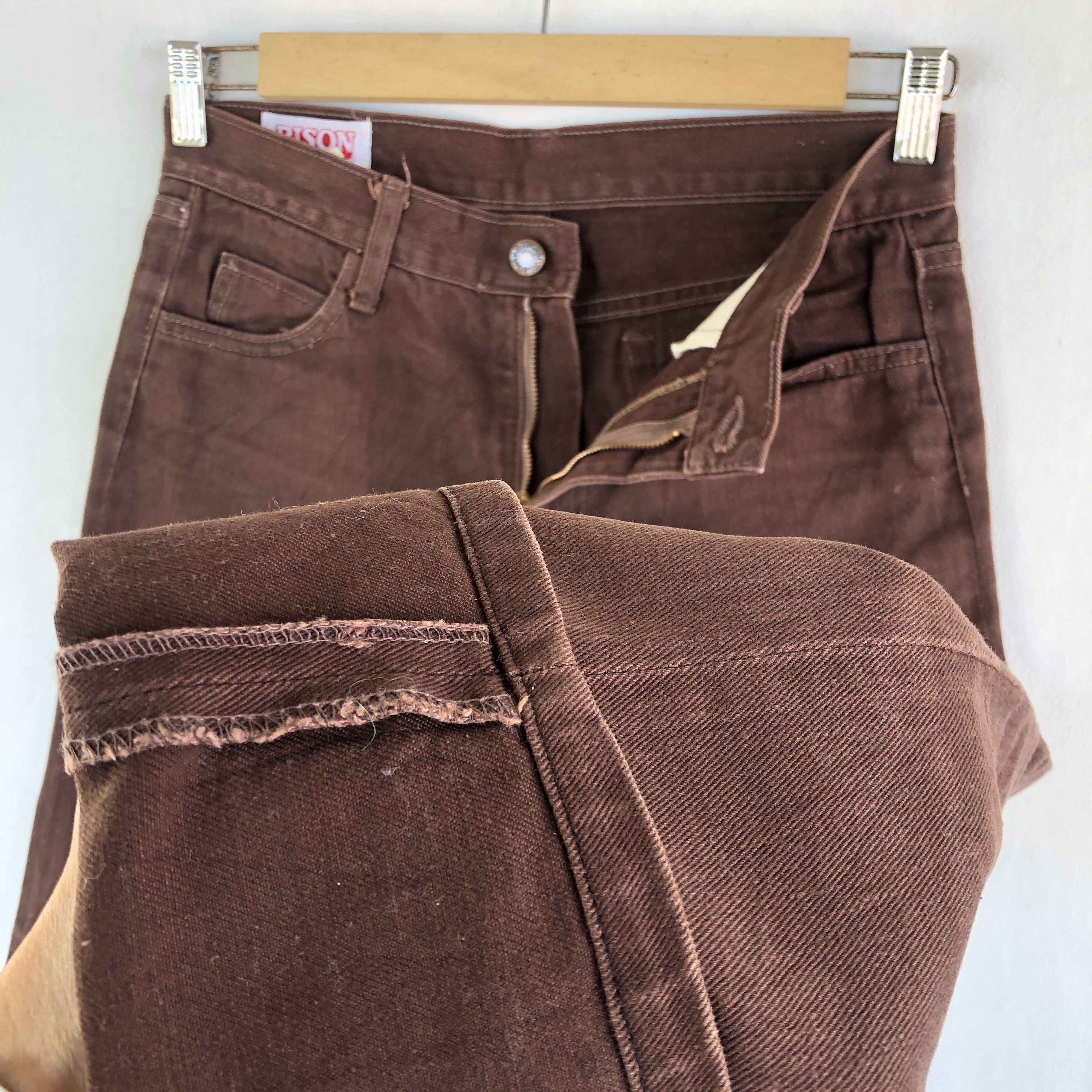 Japanese Brand Vintage 80s Bison Jeans Japanese Brown Bison Denim Pants Size 28" / US 6 / IT 42 - 11 Thumbnail