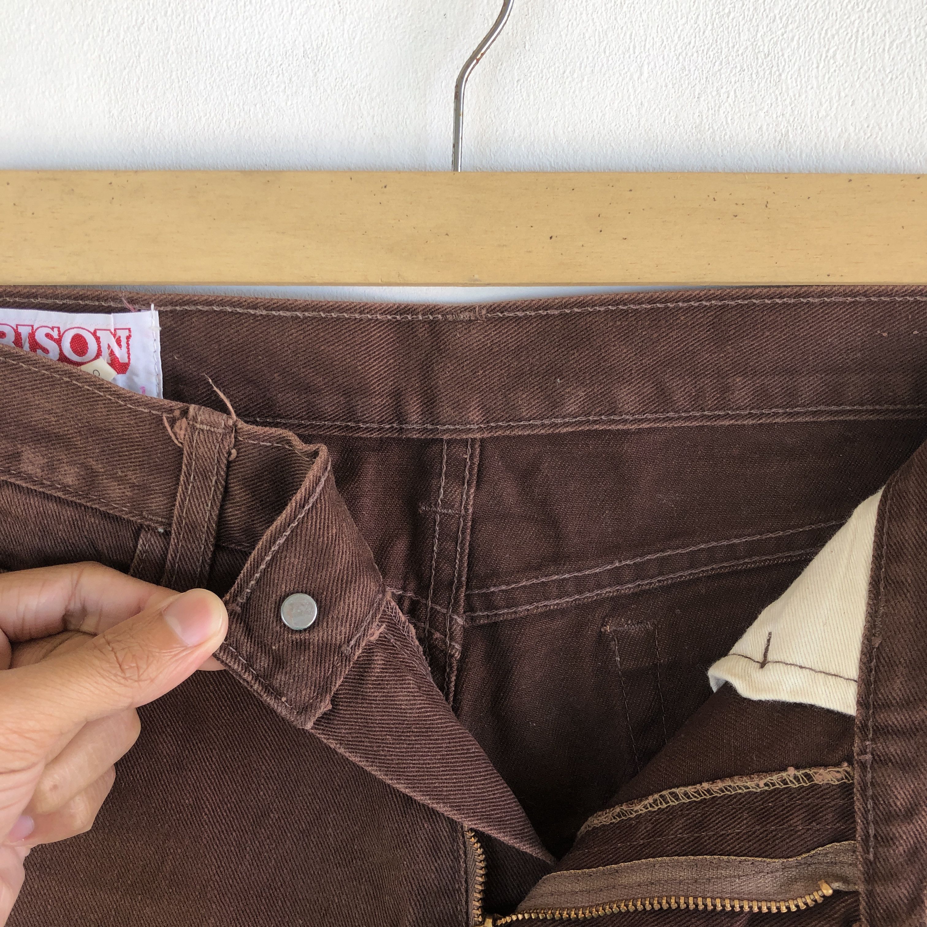 Japanese Brand Vintage 80s Bison Jeans Japanese Brown Bison Denim Pants Size 28" / US 6 / IT 42 - 9 Thumbnail