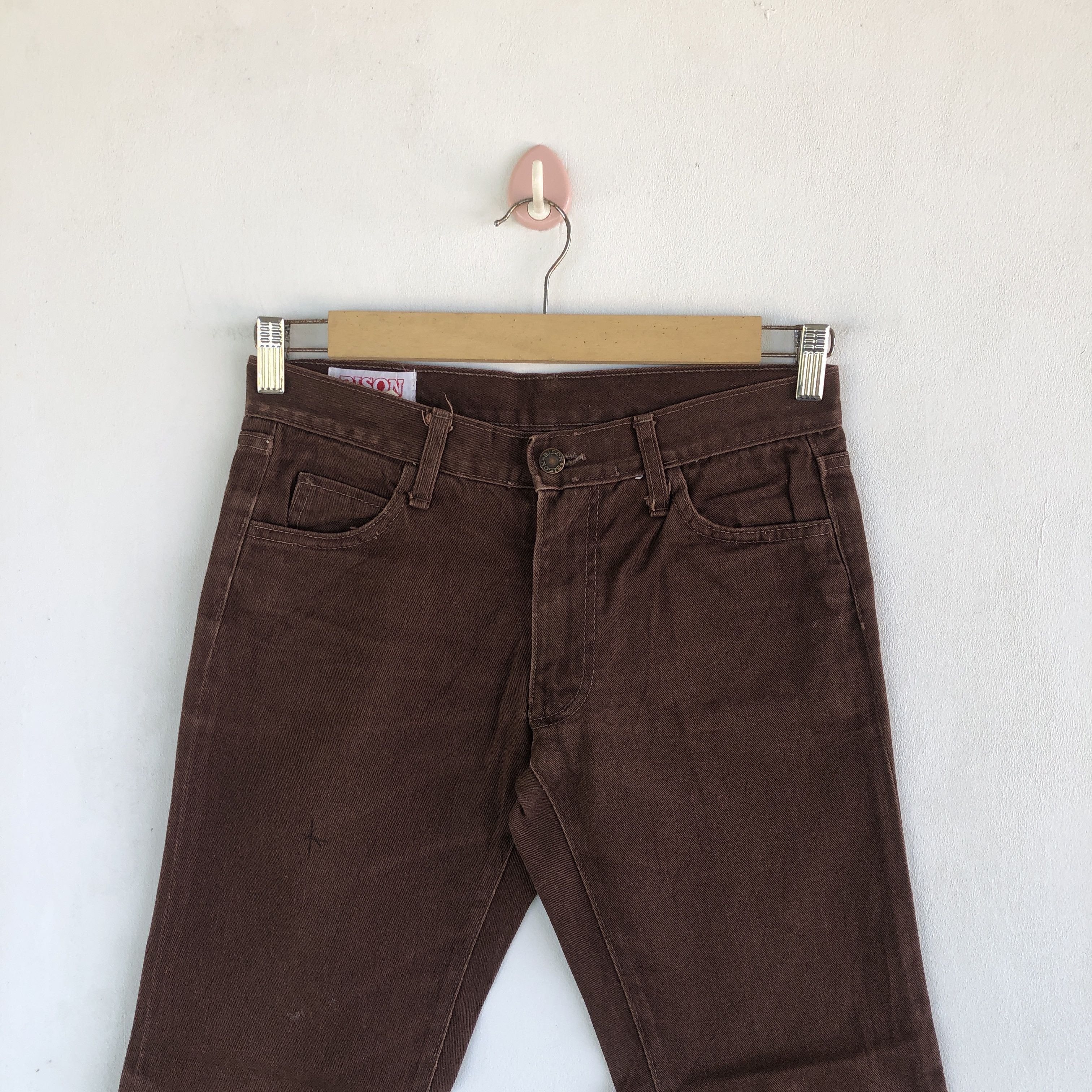 Japanese Brand Vintage 80s Bison Jeans Japanese Brown Bison Denim Pants Size 28" / US 6 / IT 42 - 3 Thumbnail