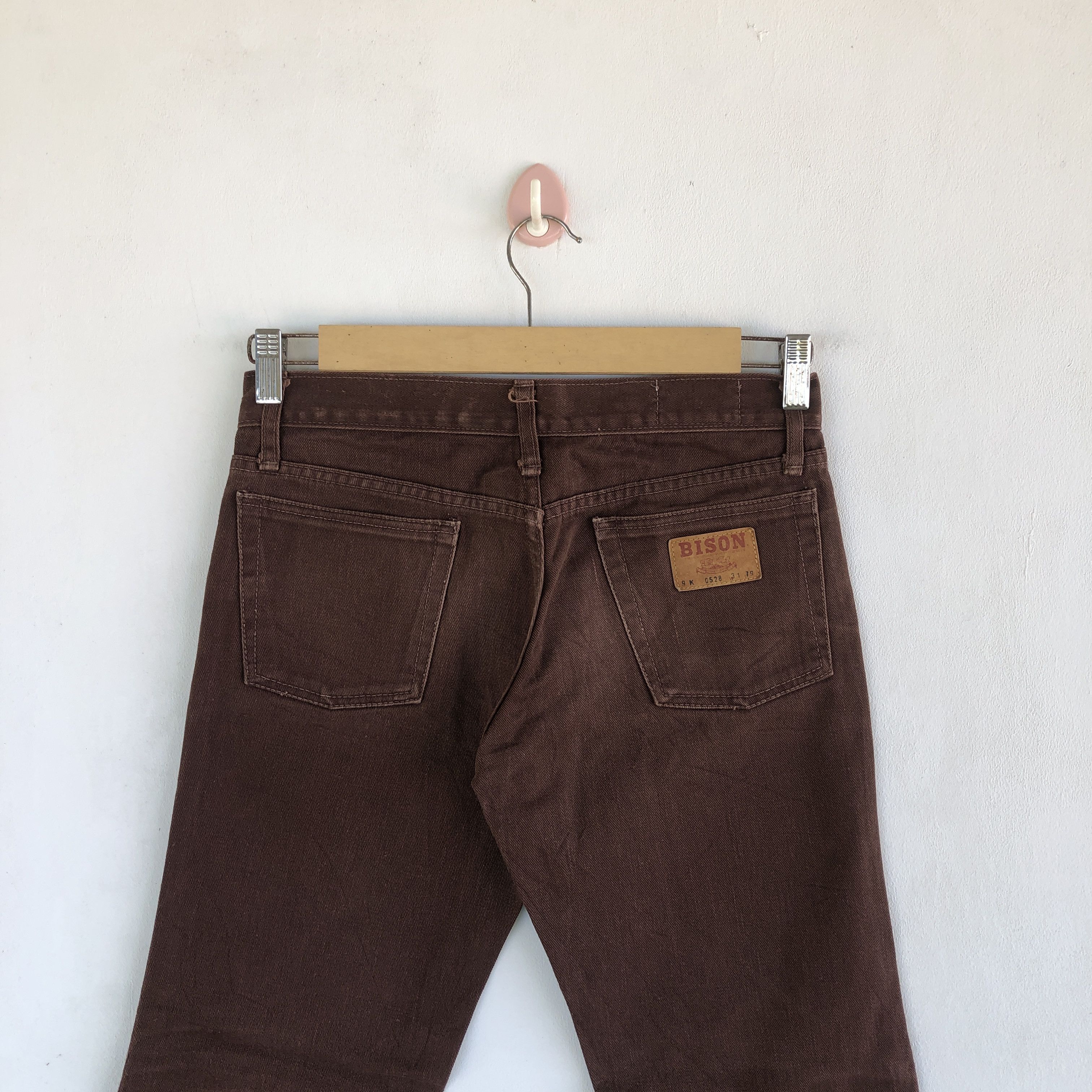 Japanese Brand Vintage 80s Bison Jeans Japanese Brown Bison Denim Pants Size 28" / US 6 / IT 42 - 4 Thumbnail