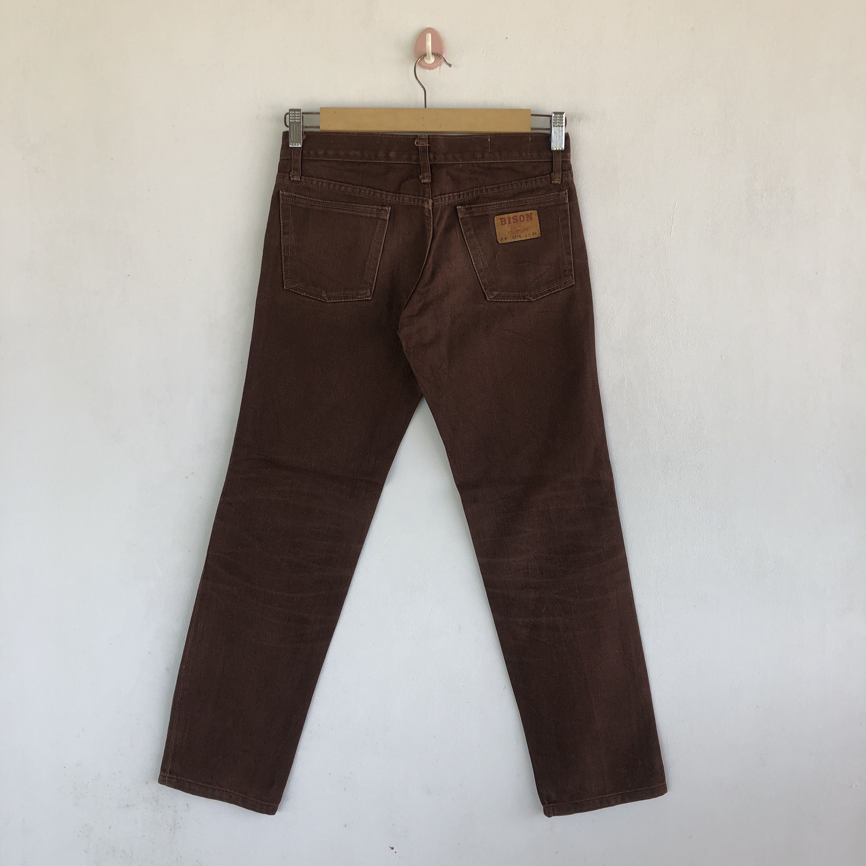 Japanese Brand Vintage 80s Bison Jeans Japanese Brown Bison Denim Pants Size 28" / US 6 / IT 42 - 2 Thumbnail
