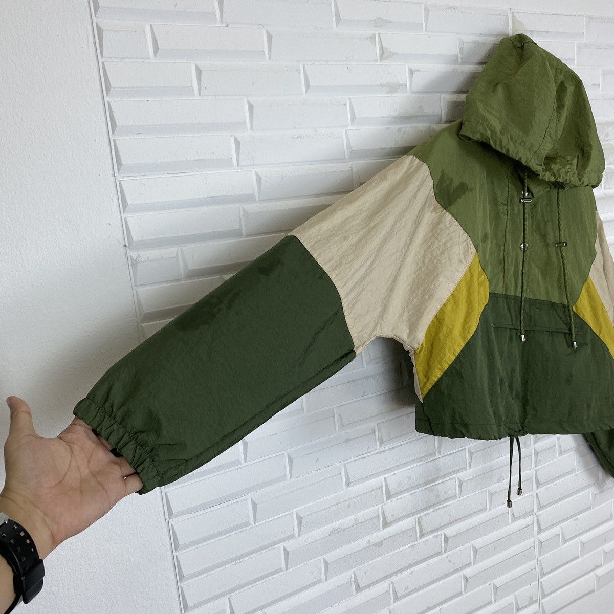 Bershka 🔥LAST PRICE🔥 Bershka Patchwork Pullover Hooded Jacket Size US S / EU 44-46 / 1 - 7 Thumbnail