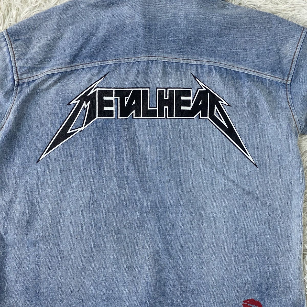 Japanese Brand Metalhead Denim Button Up Jacket Hooded Size US M / EU 48-50 / 2 - 19 Thumbnail