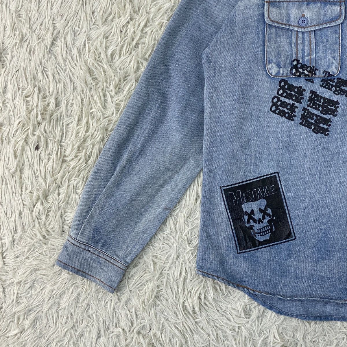 Japanese Brand Metalhead Denim Button Up Jacket Hooded Size US M / EU 48-50 / 2 - 3 Thumbnail