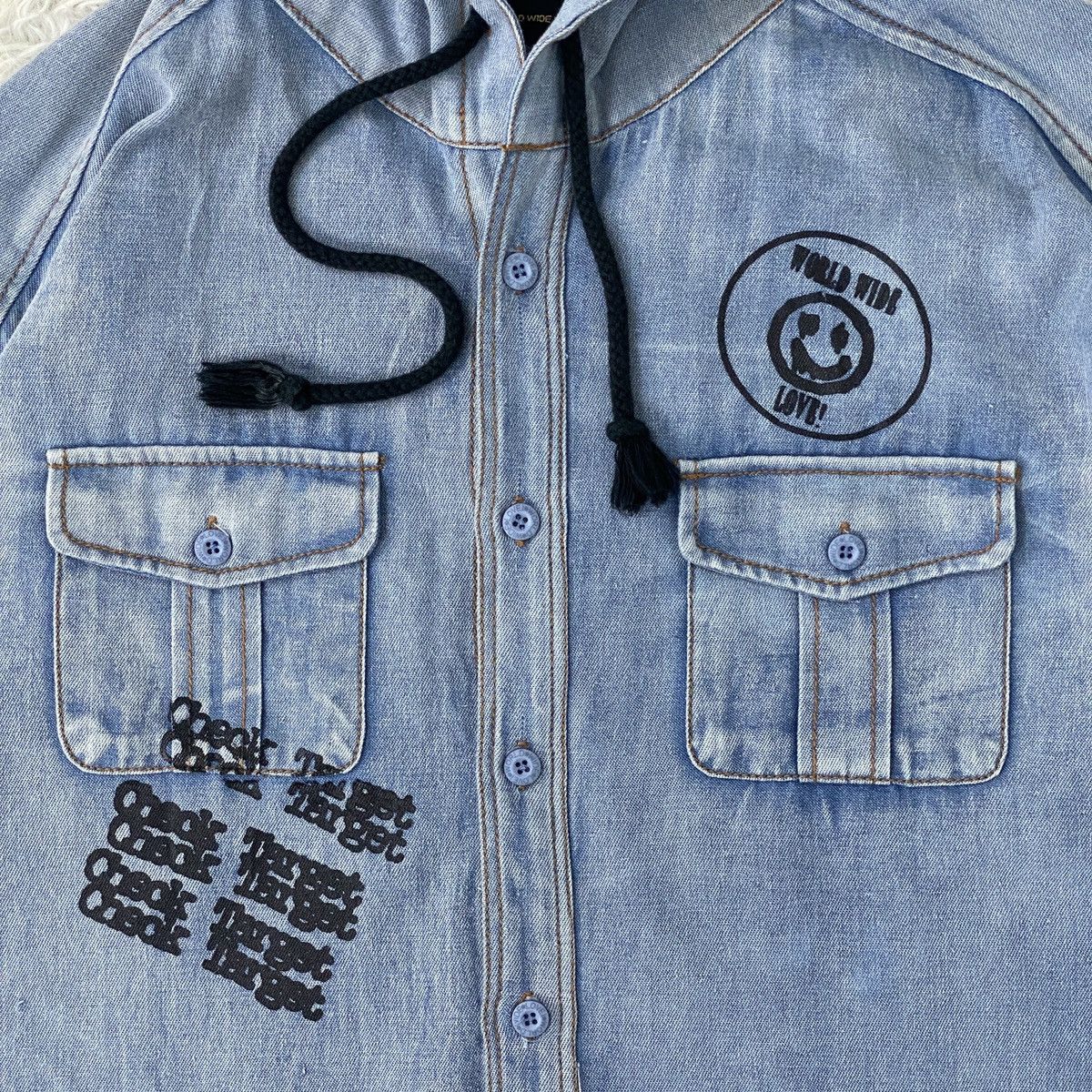 Japanese Brand Metalhead Denim Button Up Jacket Hooded Size US M / EU 48-50 / 2 - 7 Thumbnail