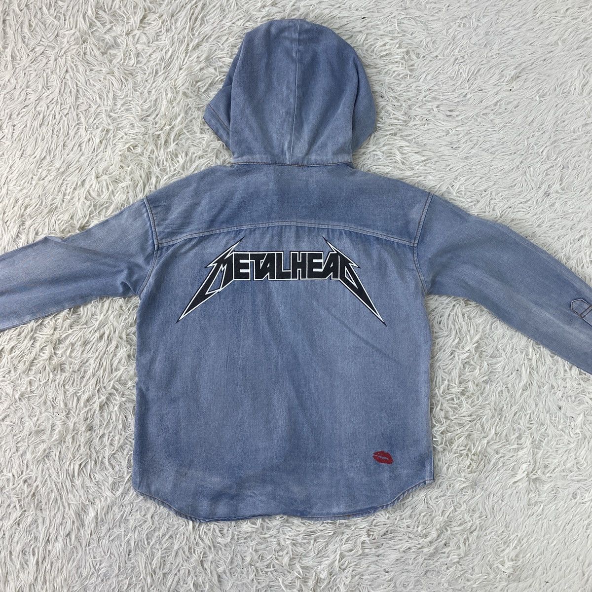 Japanese Brand Metalhead Denim Button Up Jacket Hooded Size US M / EU 48-50 / 2 - 18 Thumbnail