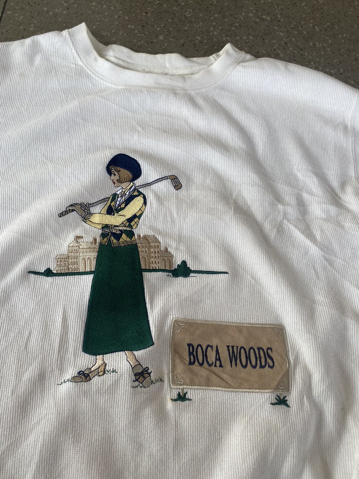 Tiger Woods × Vintage Vintage 90s Boca Woods Golf Sweatshirt Jumper Size US S / EU 44-46 / 1 - 3 Thumbnail