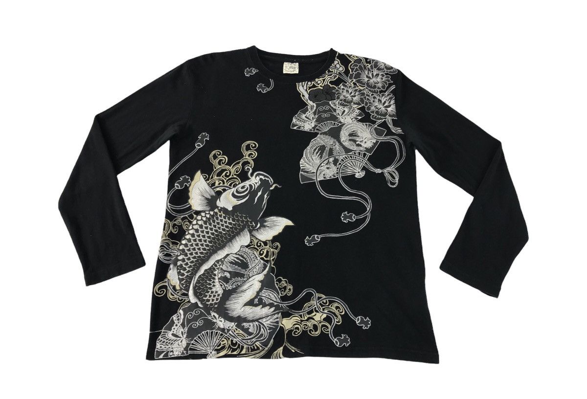 Japanese Brand × Vintage Vintage Cute All Overprint Big Logo Koi Fish Design Size US L / EU 52-54 / 3 - 1 Thumbnail