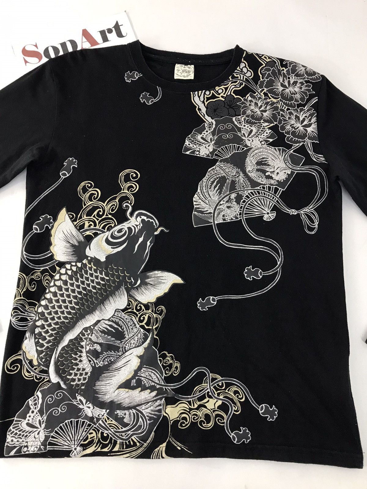 Japanese Brand × Vintage Vintage Cute All Overprint Big Logo Koi Fish Design Size US L / EU 52-54 / 3 - 3 Thumbnail