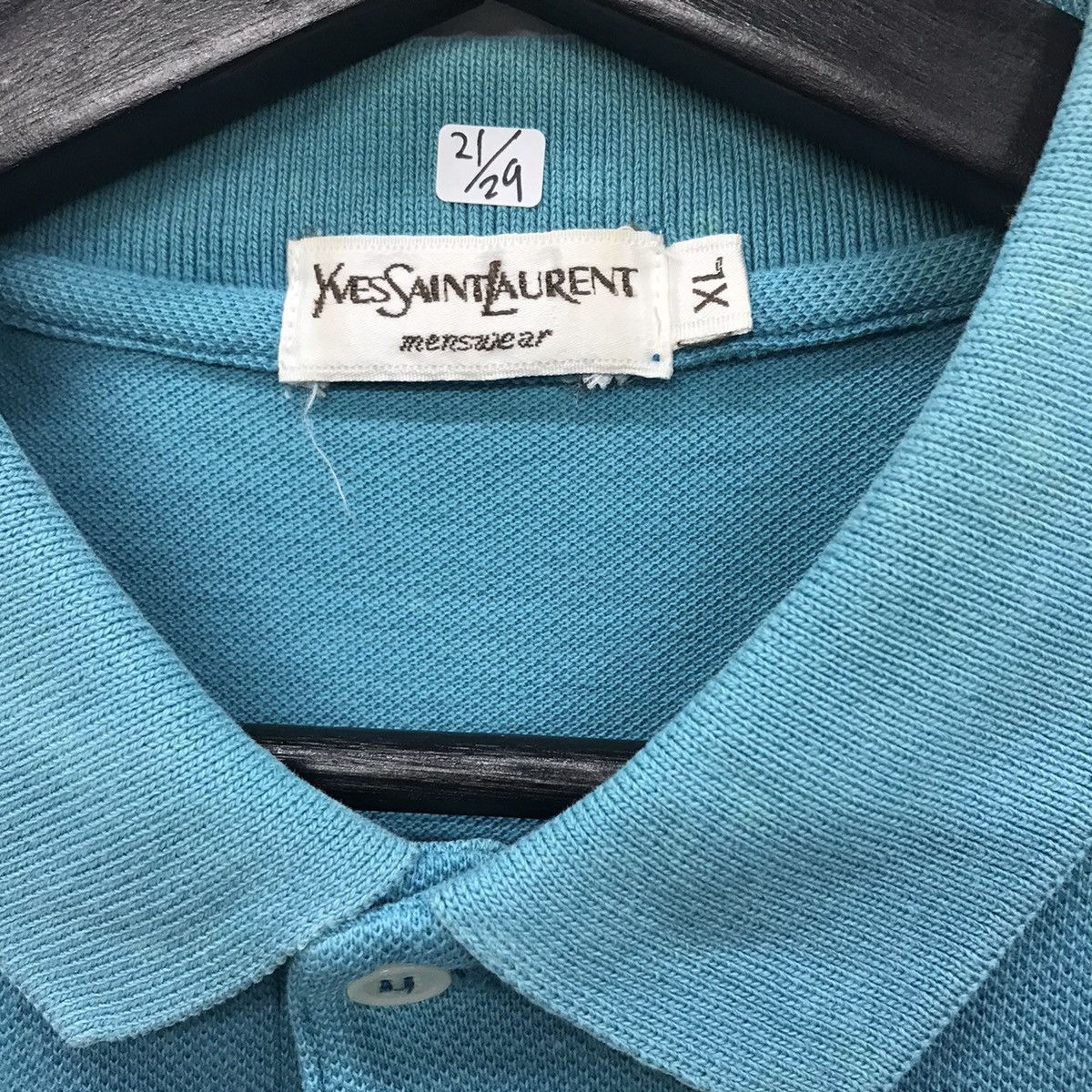 Vintage × Yves Saint Laurent *Rare!! Vintage YVES SAINT LAURENT Stripe Polo Size US XL / EU 56 / 4 - 8 Thumbnail