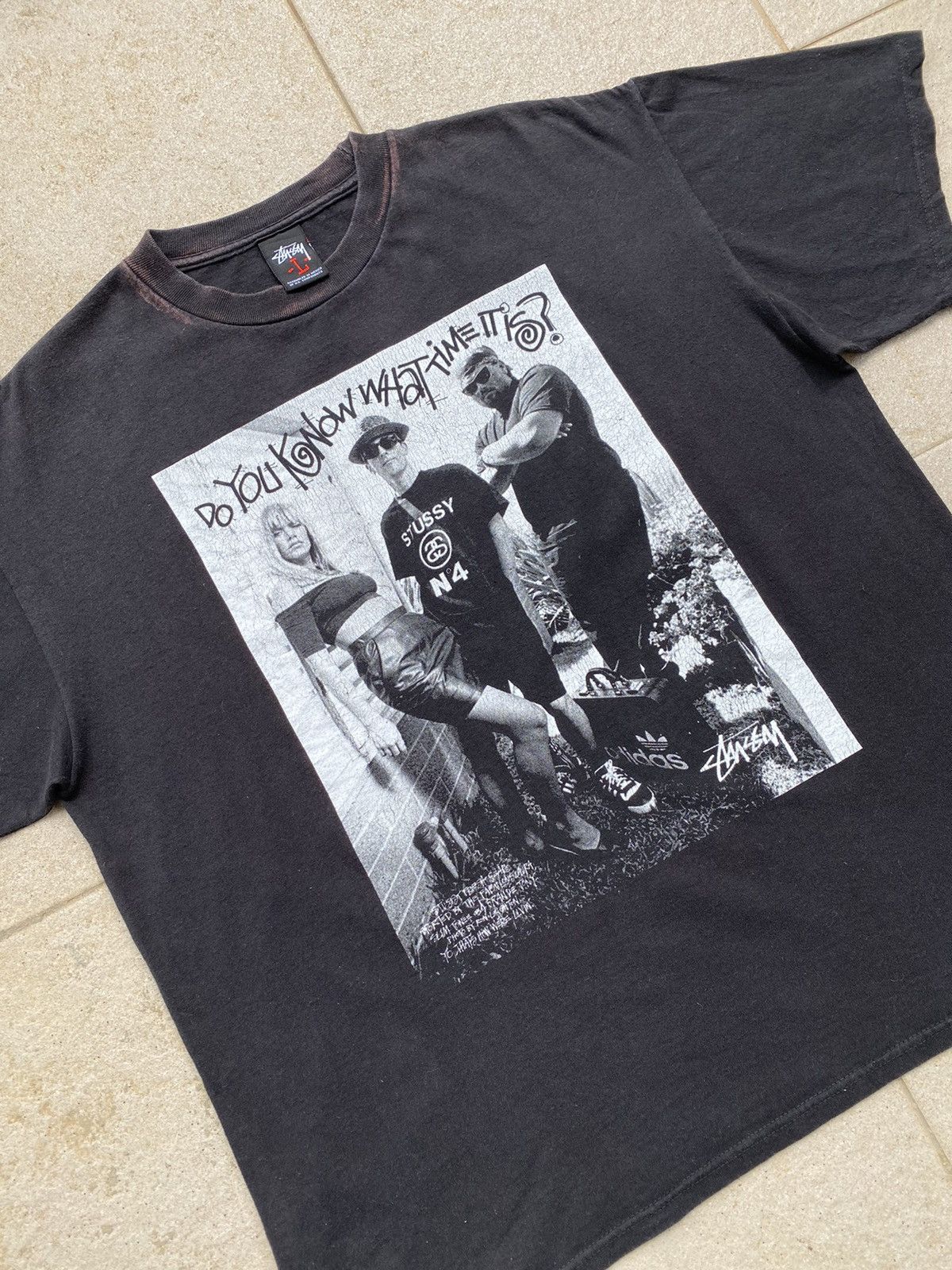 Stussy 💥Vintage STÜSSY Photo Print x Raptees Hiphop Rare Graphics Size US XL / EU 56 / 4 - 2 Thumbnail