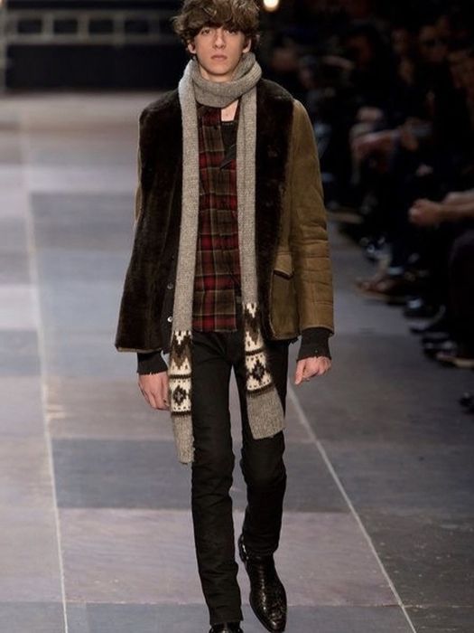 Saint Laurent Paris FW13 Saint Laurent RUNWAY by Hedi Slimane Shearling ...