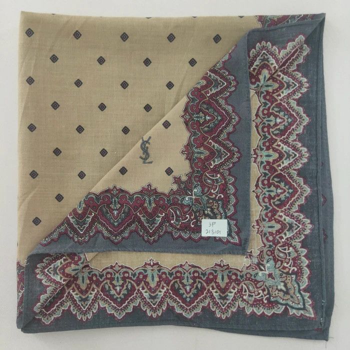 Yves Saint Laurent YSL Handkerchief/ Bandana - 3F213101 Size ONE SIZE - 2 Thumbnail