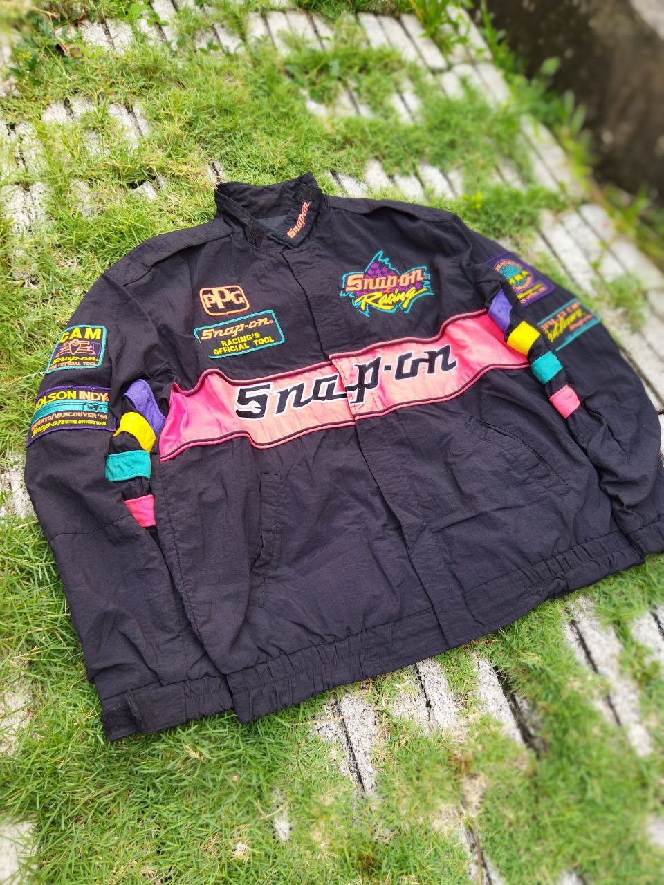 NASCAR Vintage 90s Snap On Racing Jacket Size US L / EU 52-54 / 3 - 3 Thumbnail