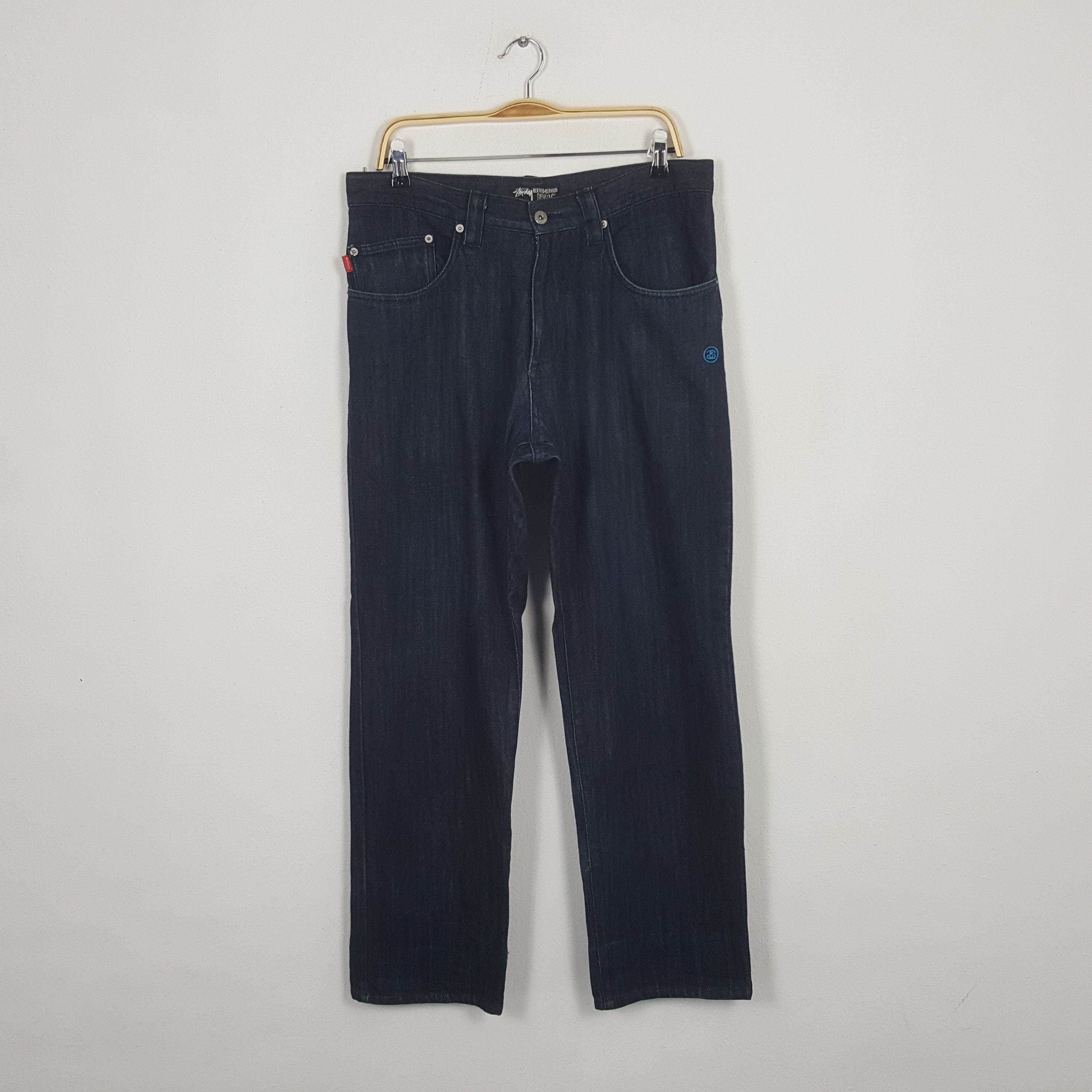 Stussy × Vintage Vintage Stussy Japanese Brand Custom Logo Denim Jeans Size US 35 - 4 Thumbnail