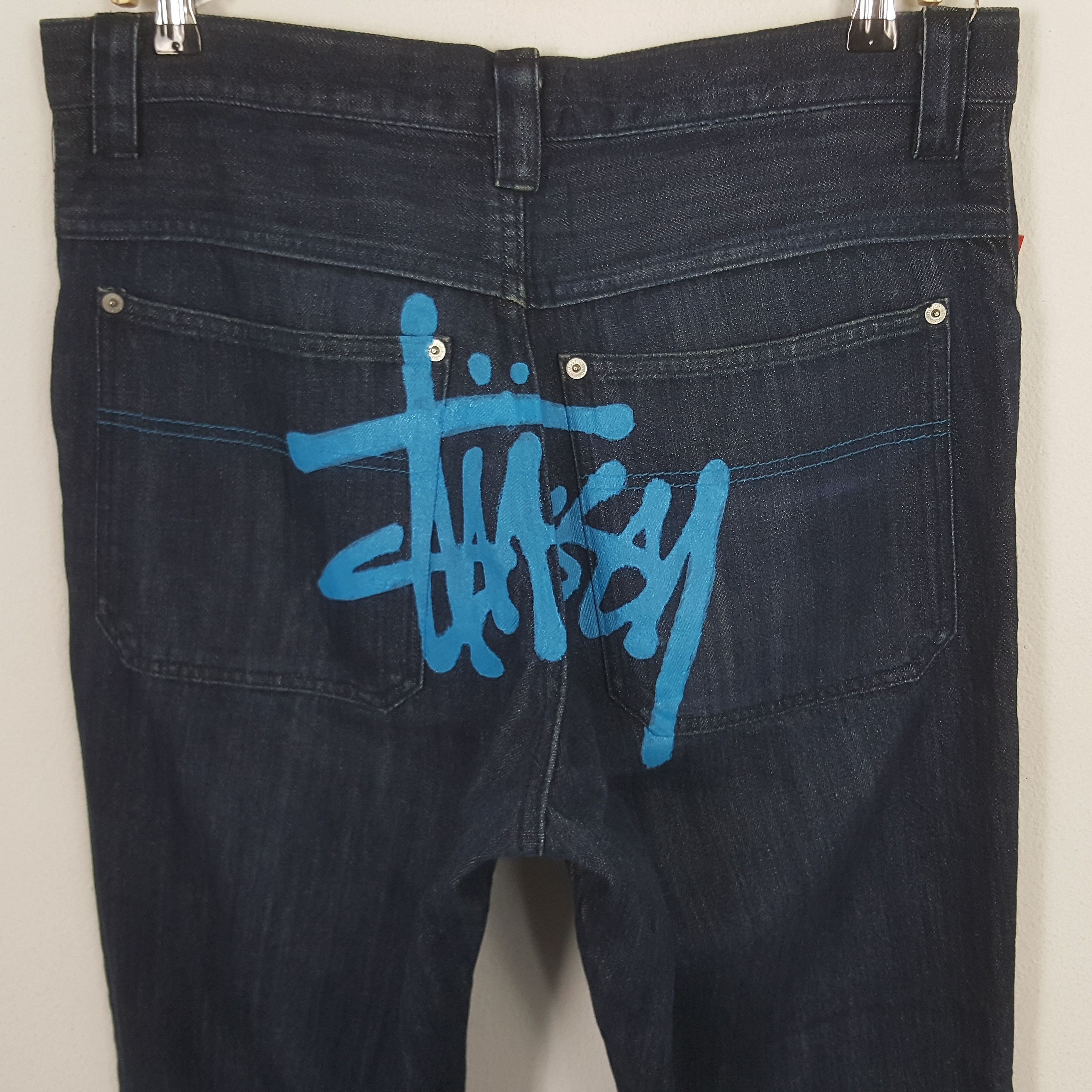 Stussy × Vintage Vintage Stussy Japanese Brand Custom Logo Denim Jeans Size US 35 - 2 Thumbnail