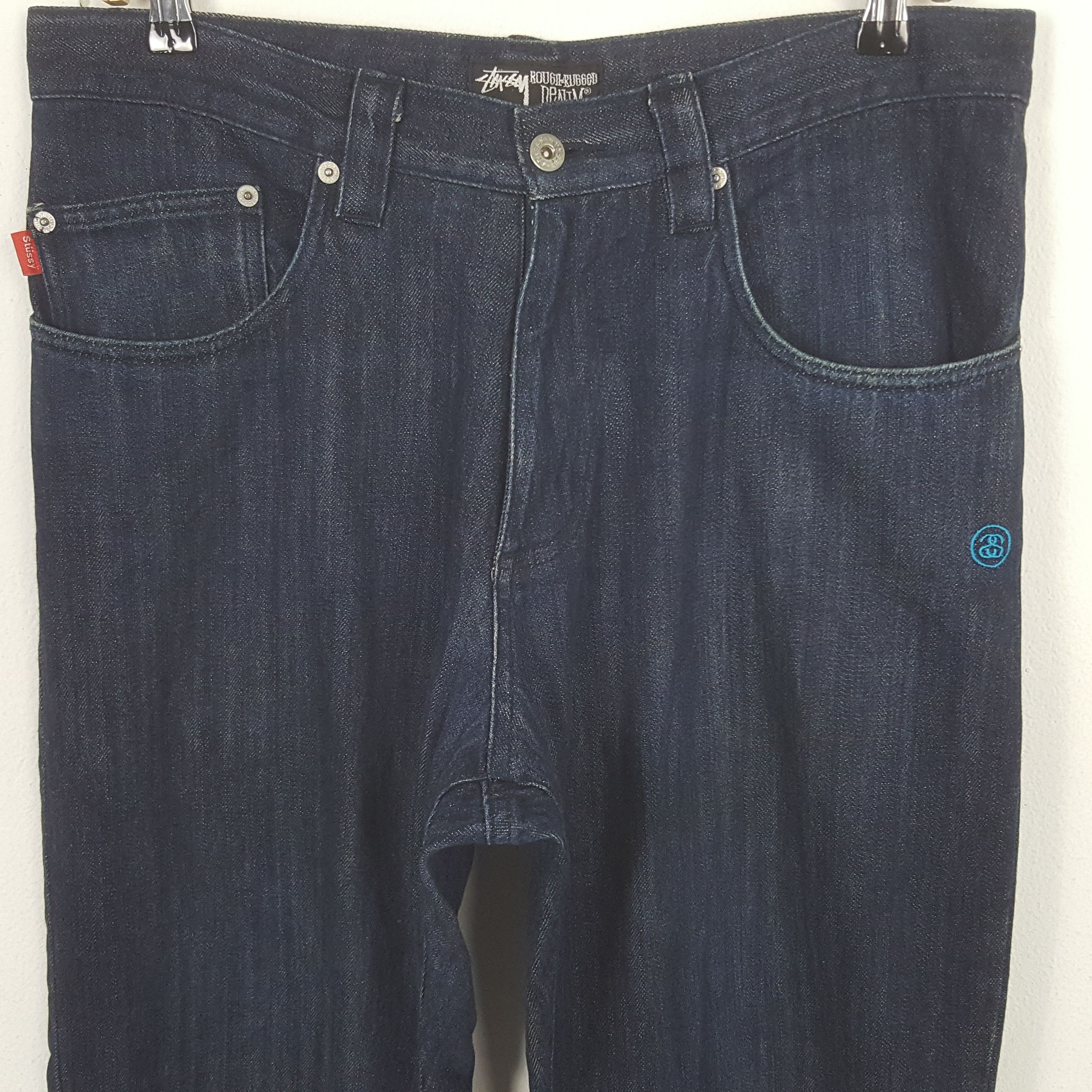 Stussy × Vintage Vintage Stussy Japanese Brand Custom Logo Denim Jeans Size US 35 - 5 Thumbnail