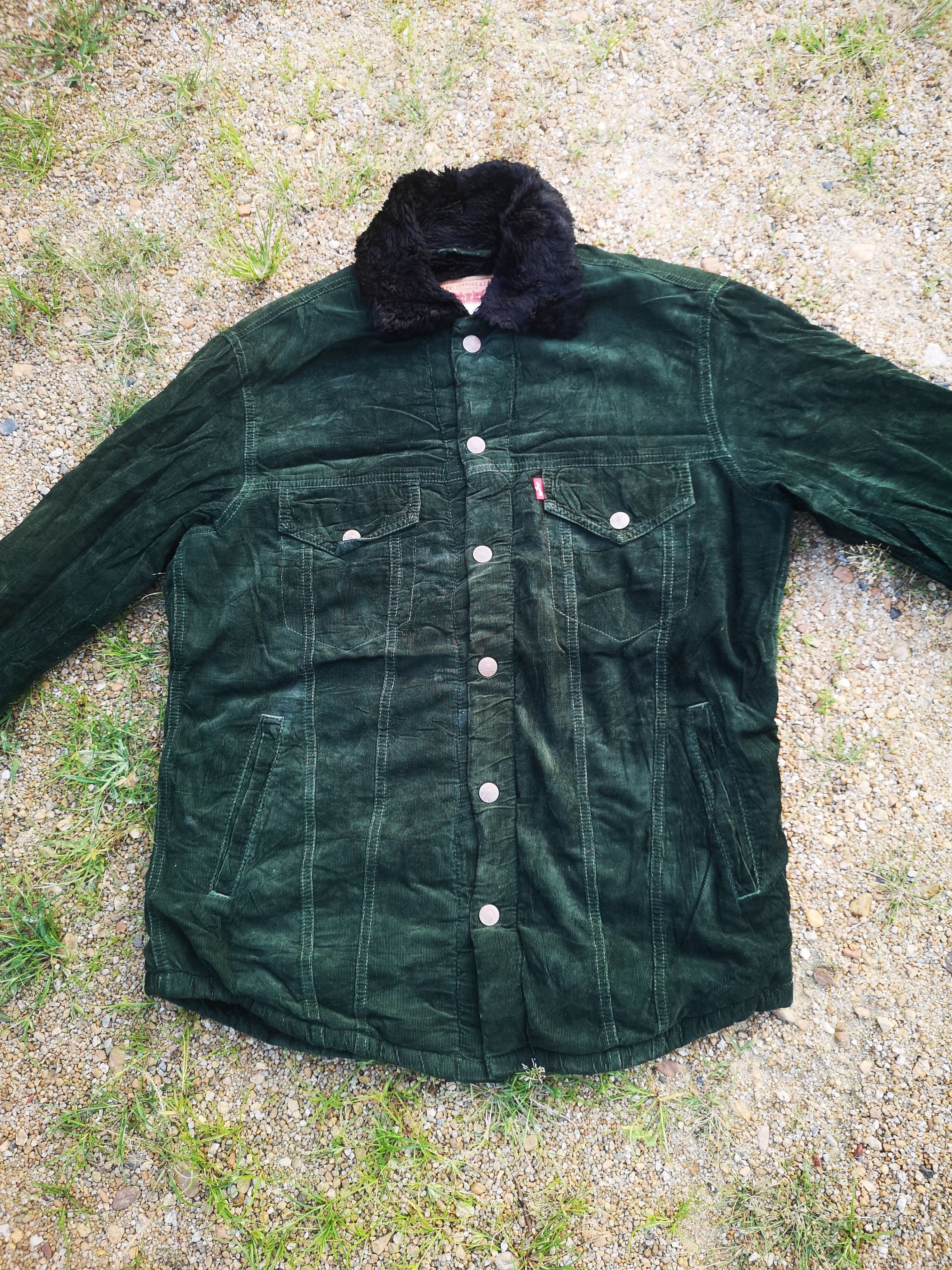 Levi's Levi's Corduroy Faux Fur Button Jacket Size US L / EU 52-54 / 3 - 3 Thumbnail