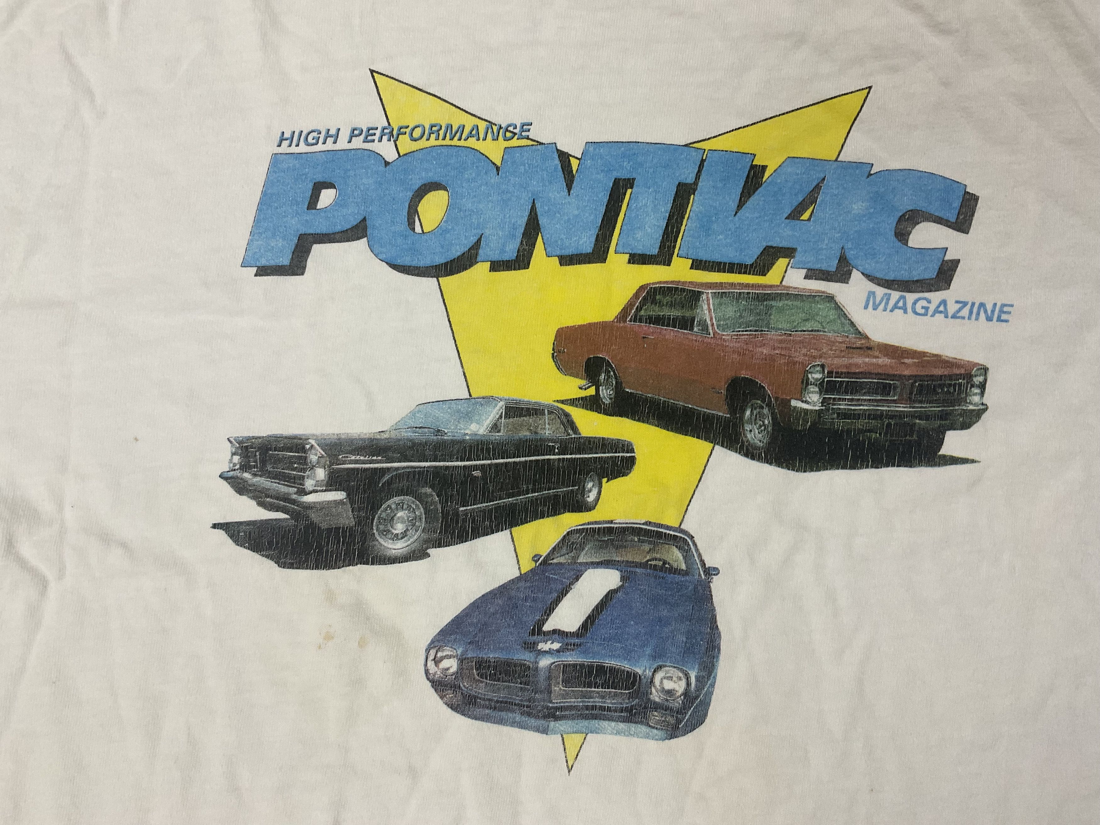 NASCAR Vintage 90s High Performance Pontiac Magazine T-Shirt Size US L / EU 52-54 / 3 - 3 Thumbnail