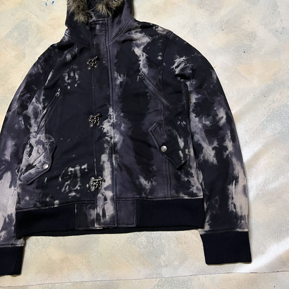 In The Attic In The Attic Acid Wash Distressed Style Hoodie Size US M / EU 48-50 / 2 - 2 Thumbnail