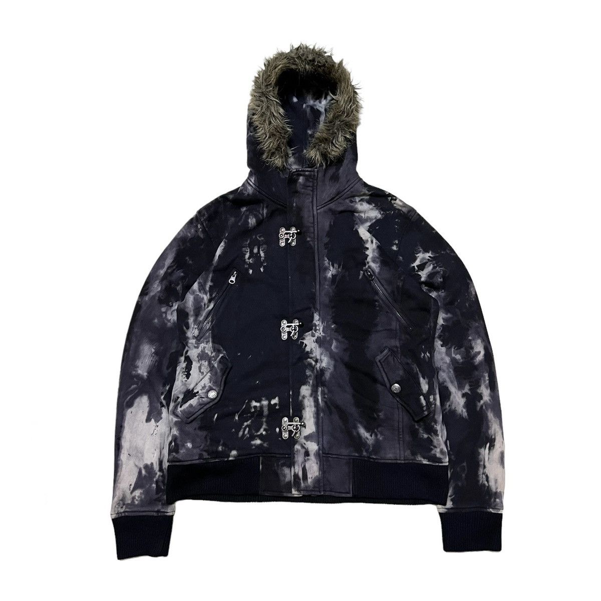 In The Attic In The Attic Acid Wash Distressed Style Hoodie Size US M / EU 48-50 / 2 - 1 Thumbnail