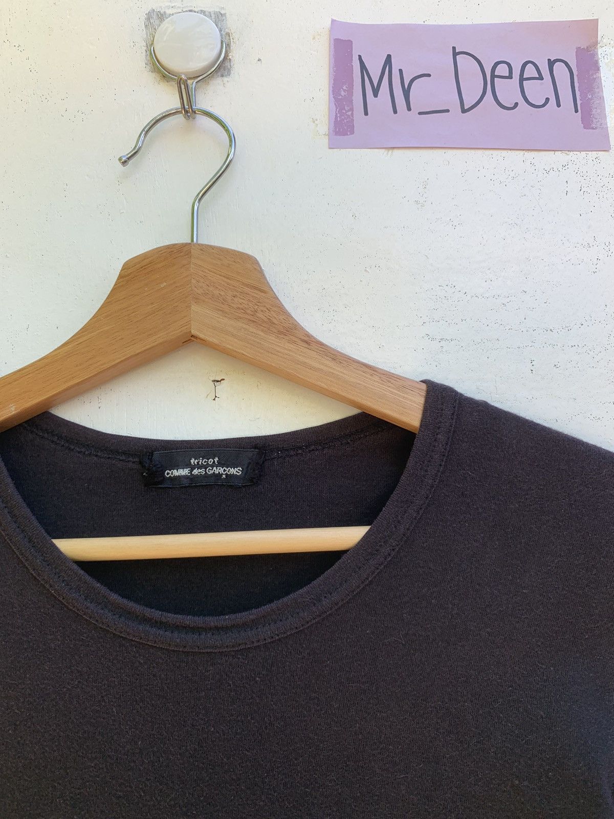 Comme des Garcons Rare Vintage 1988 Comme Des Garcons CDG Tricot Black Tee Size US XS / EU 42 / 0 - 17 Thumbnail