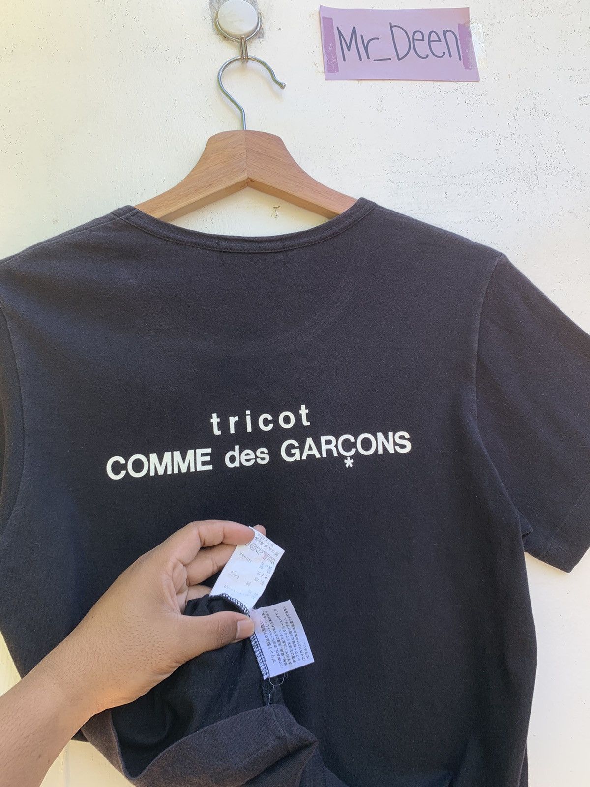 Comme des Garcons Rare Vintage 1988 Comme Des Garcons CDG Tricot Black Tee Size US XS / EU 42 / 0 - 8 Thumbnail