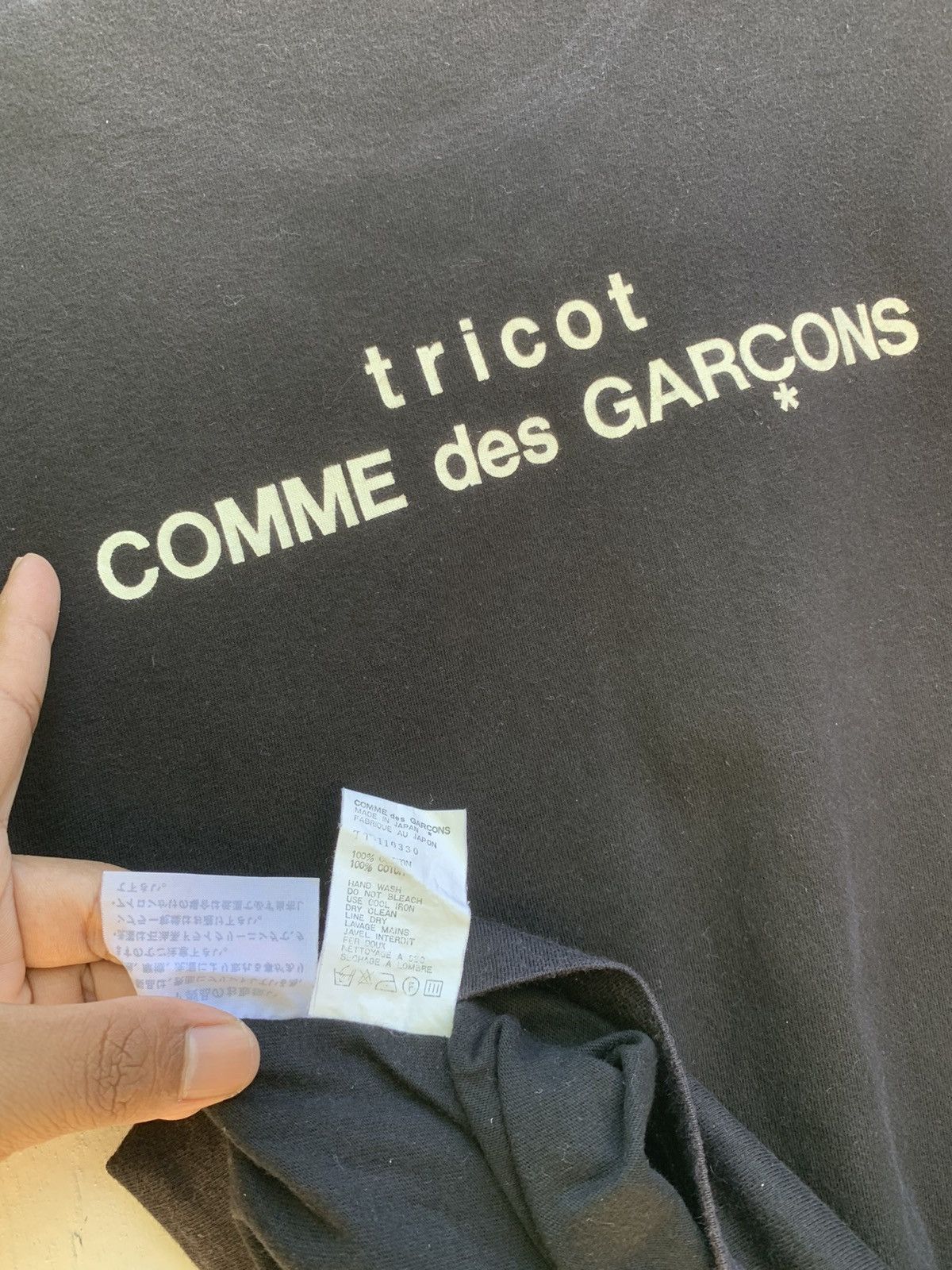 Comme des Garcons Rare Vintage 1988 Comme Des Garcons CDG Tricot Black Tee Size US XS / EU 42 / 0 - 10 Thumbnail