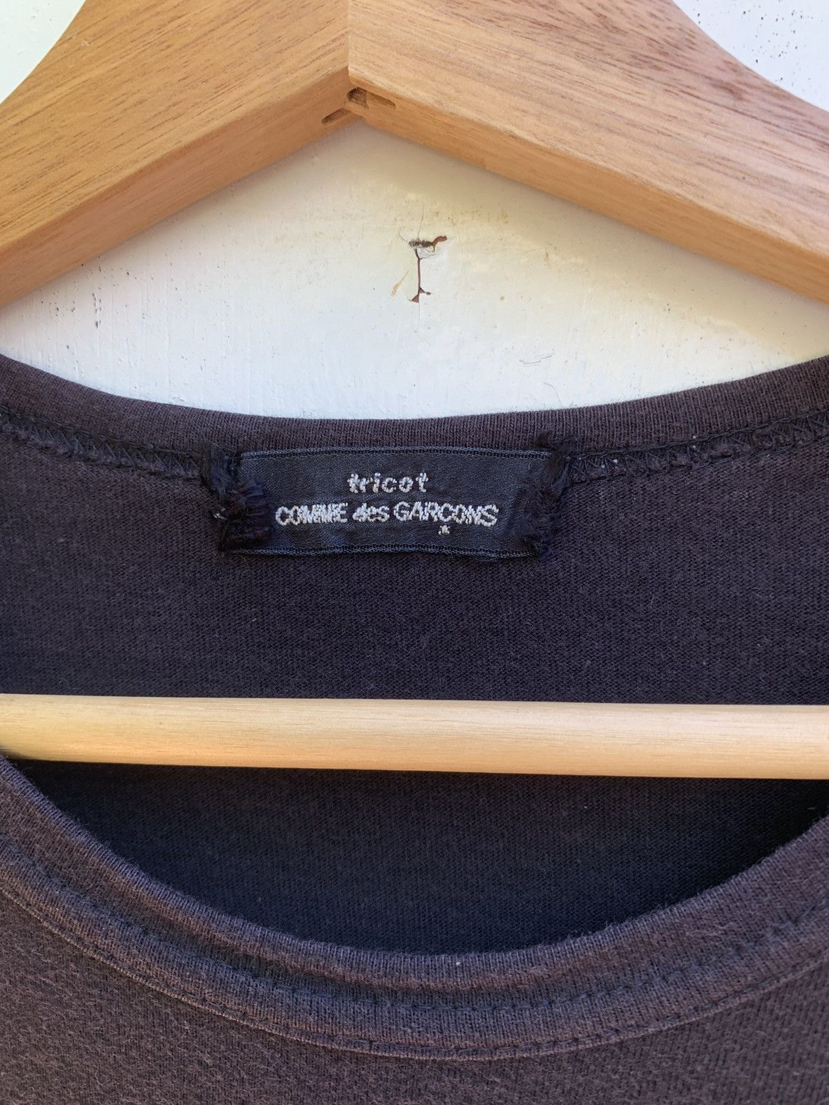 Comme des Garcons Rare Vintage 1988 Comme Des Garcons CDG Tricot Black Tee Size US XS / EU 42 / 0 - 18 Thumbnail