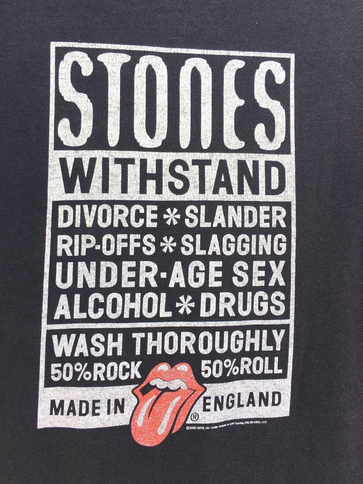Band Tees Vintage The Rolling Stones 2006 Withstand Social Issues Tee Size US M / EU 48-50 / 2 - 22 Thumbnail