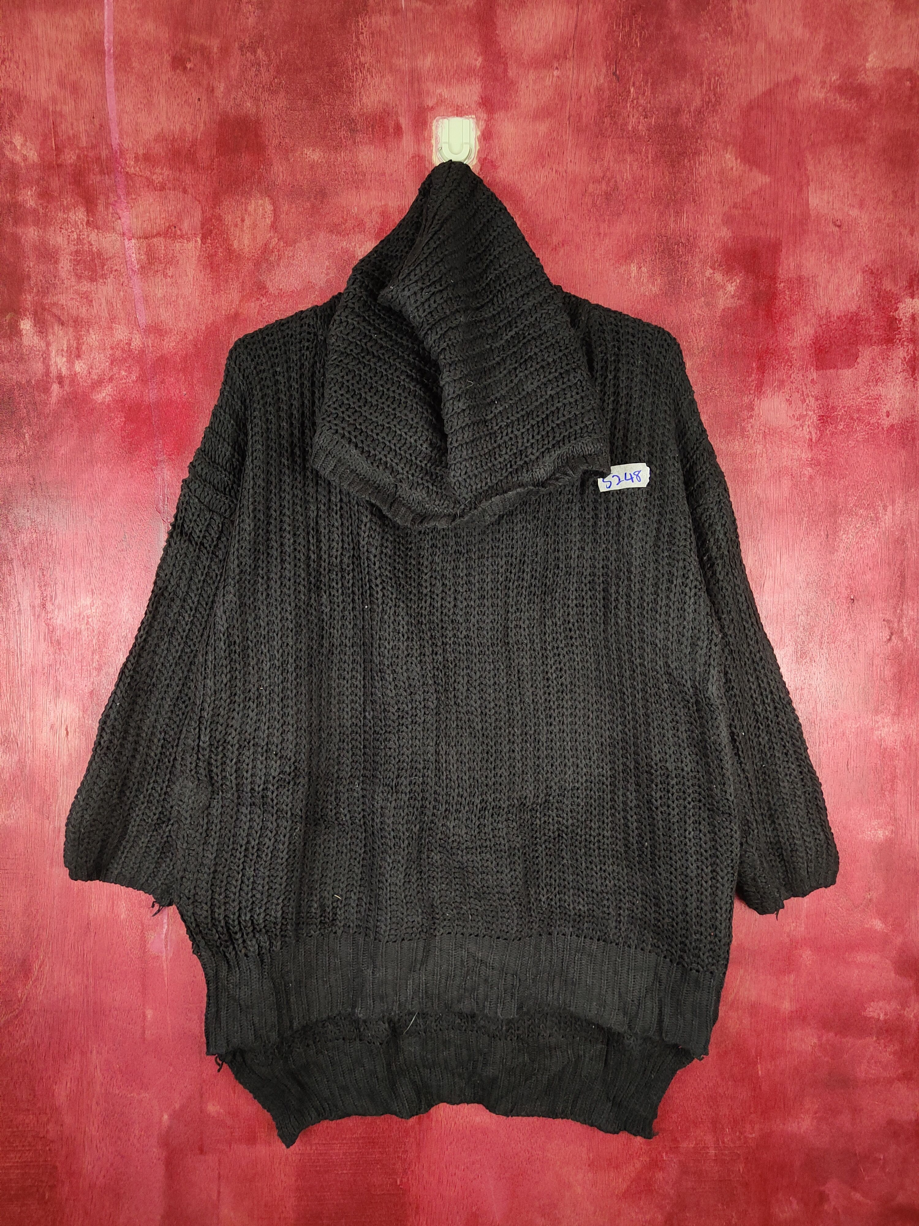 Homespun Knitwear × Japanese Brand Japanese Brand Black Hoodie Knitwear #5248 Size US L / EU 52-54 / 3 - 1 Thumbnail