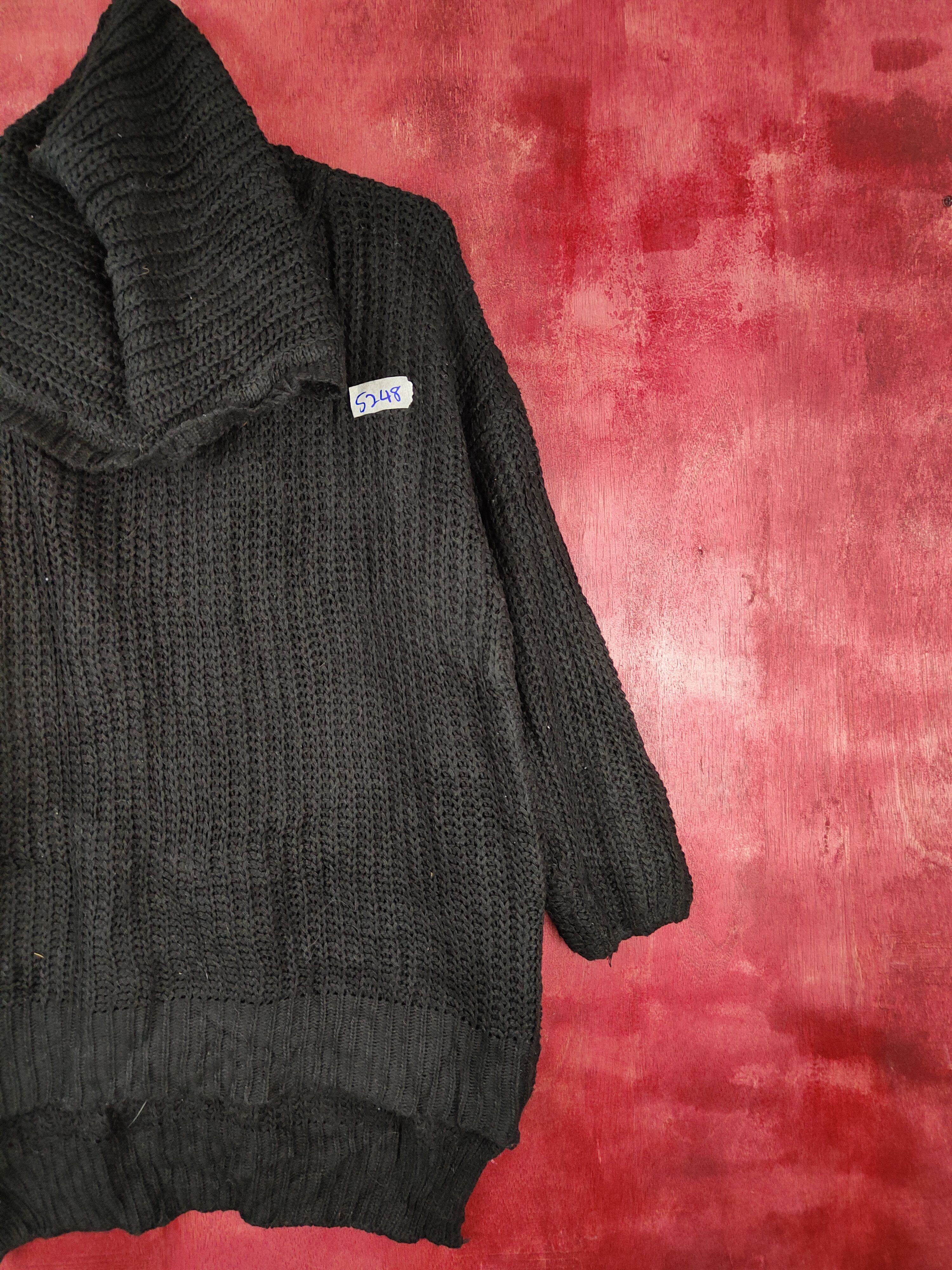 Homespun Knitwear × Japanese Brand Japanese Brand Black Hoodie Knitwear #5248 Size US L / EU 52-54 / 3 - 4 Thumbnail