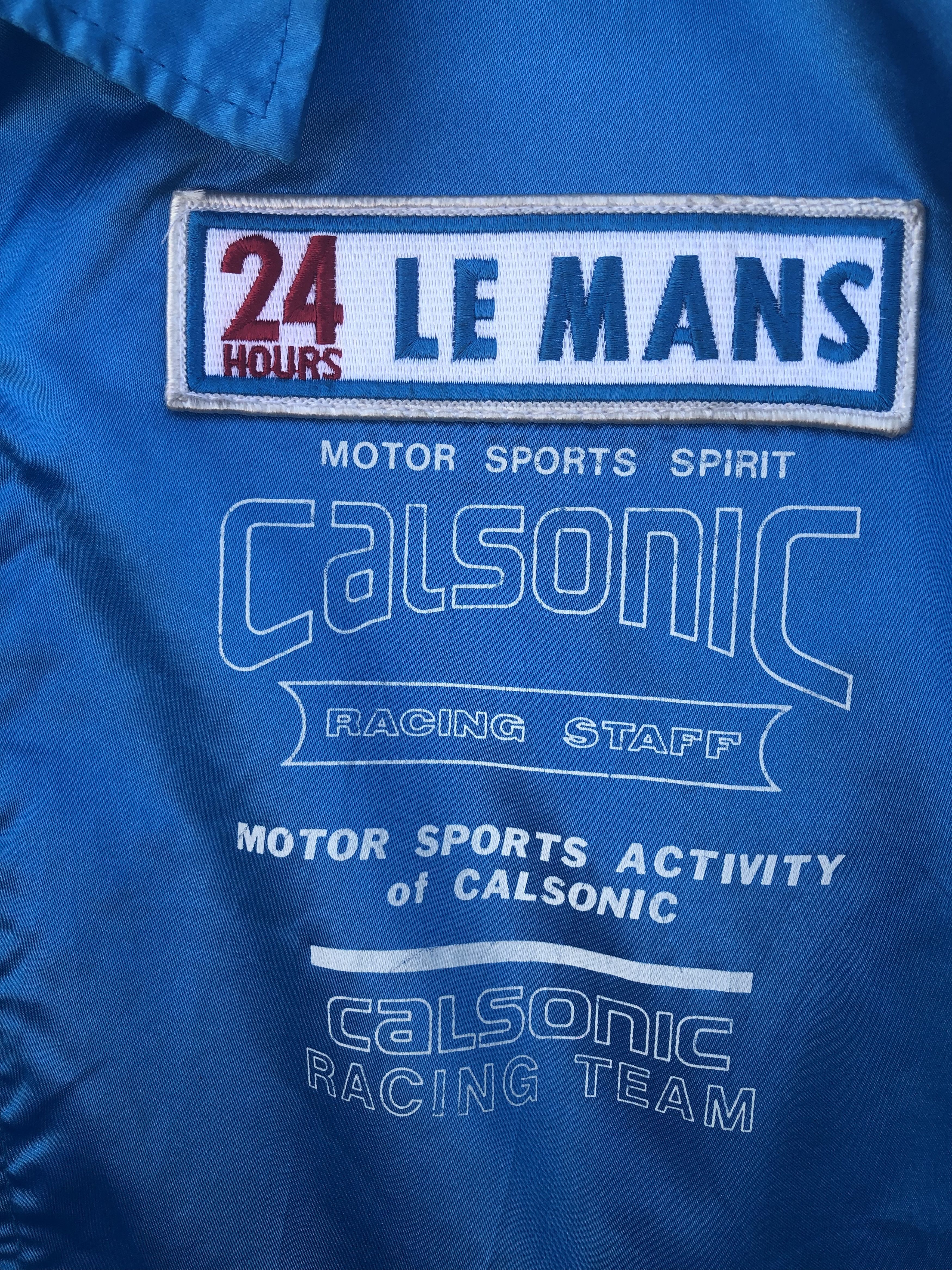 Nissan RARE🔥VINTAGE NISSAN SKYLINE CALSONIC RACING SATIN JACKET Size US L / EU 52-54 / 3 - 5 Thumbnail