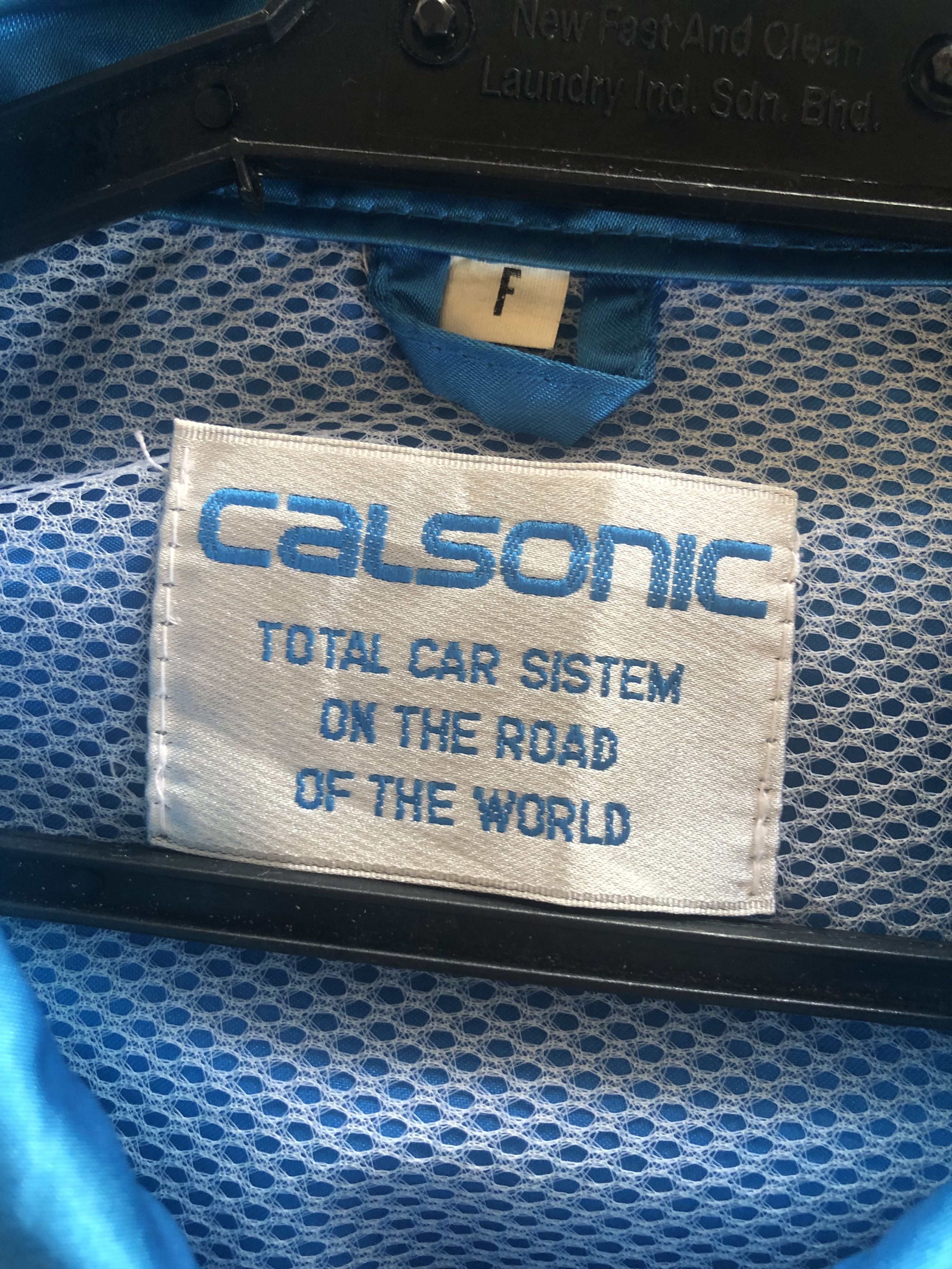 Nissan RARE🔥VINTAGE NISSAN SKYLINE CALSONIC RACING SATIN JACKET Size US L / EU 52-54 / 3 - 9 Thumbnail
