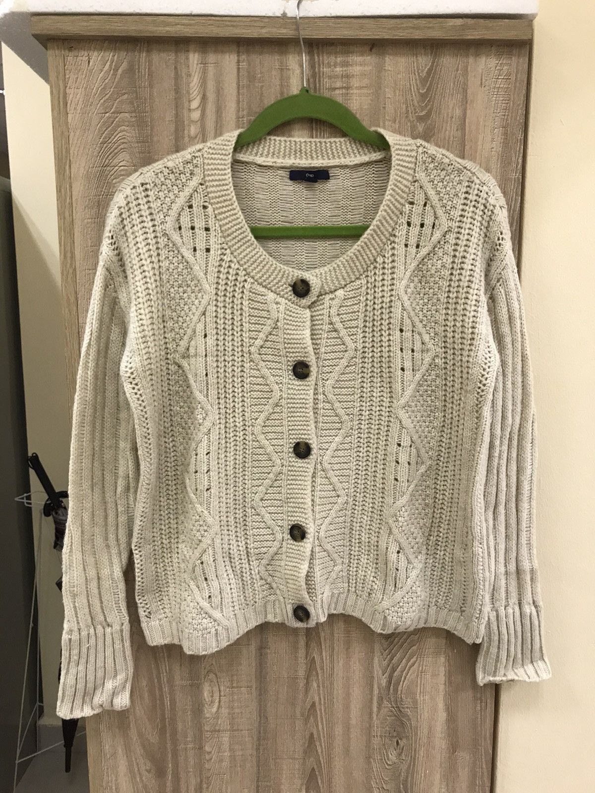 image of Aran Isles Knitwear x Coloured Cable Knit Sweater Gap Colored Cable Knit Sweater, Women's (Size Med