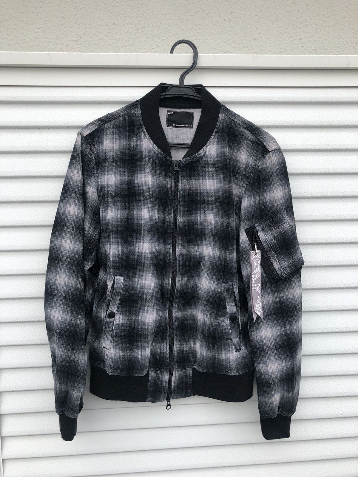Number (N)ine GRAIL🔥Number Nine Beauty Shadow Plaid MA-1 Bomber Size US S / EU 44-46 / 1 - 6 Thumbnail