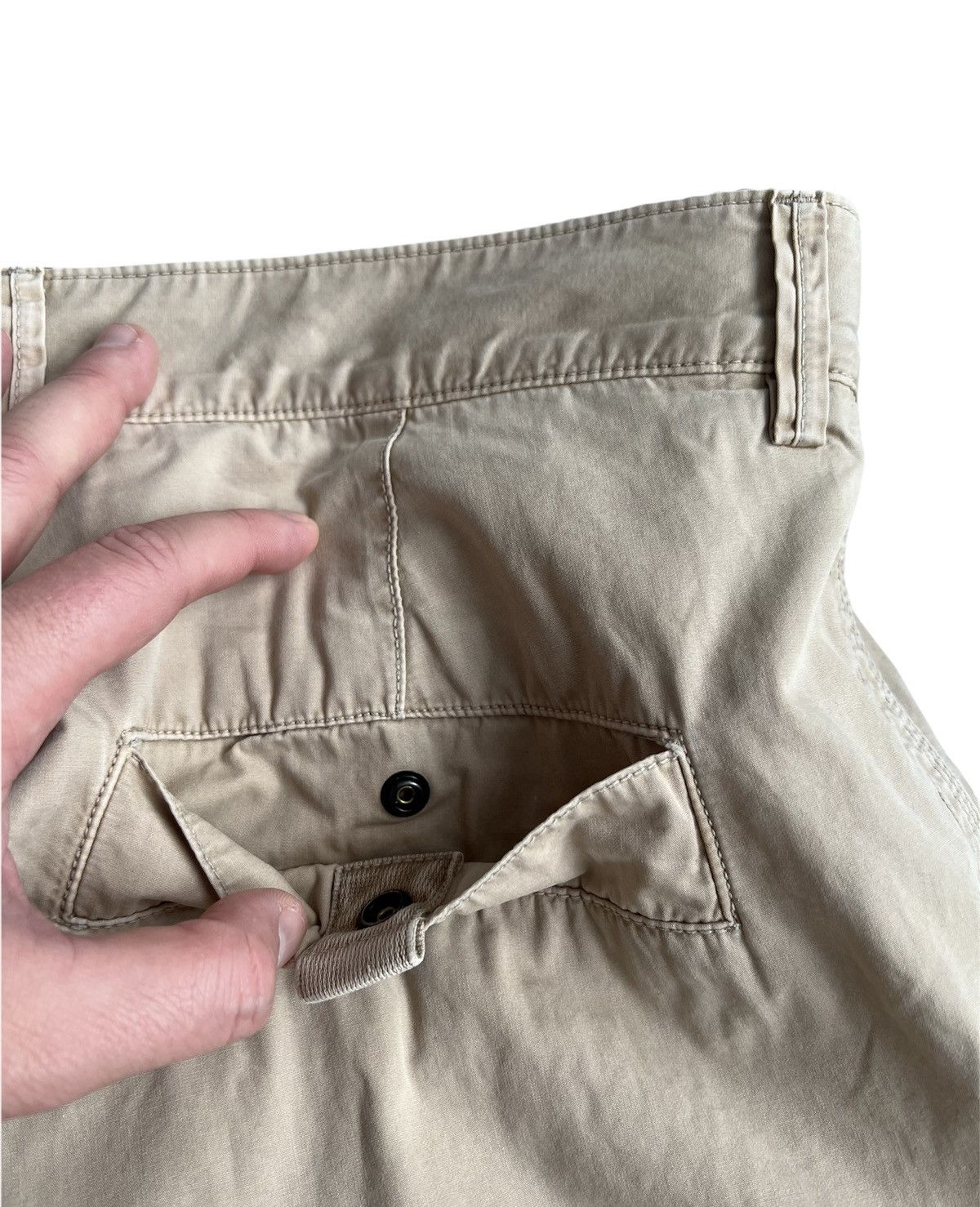 Stone Island 🔥350$ Stone Island Cotton Garment Dyed Canvas Cargo Shorts Size US 36 / EU 52 - 13 Thumbnail
