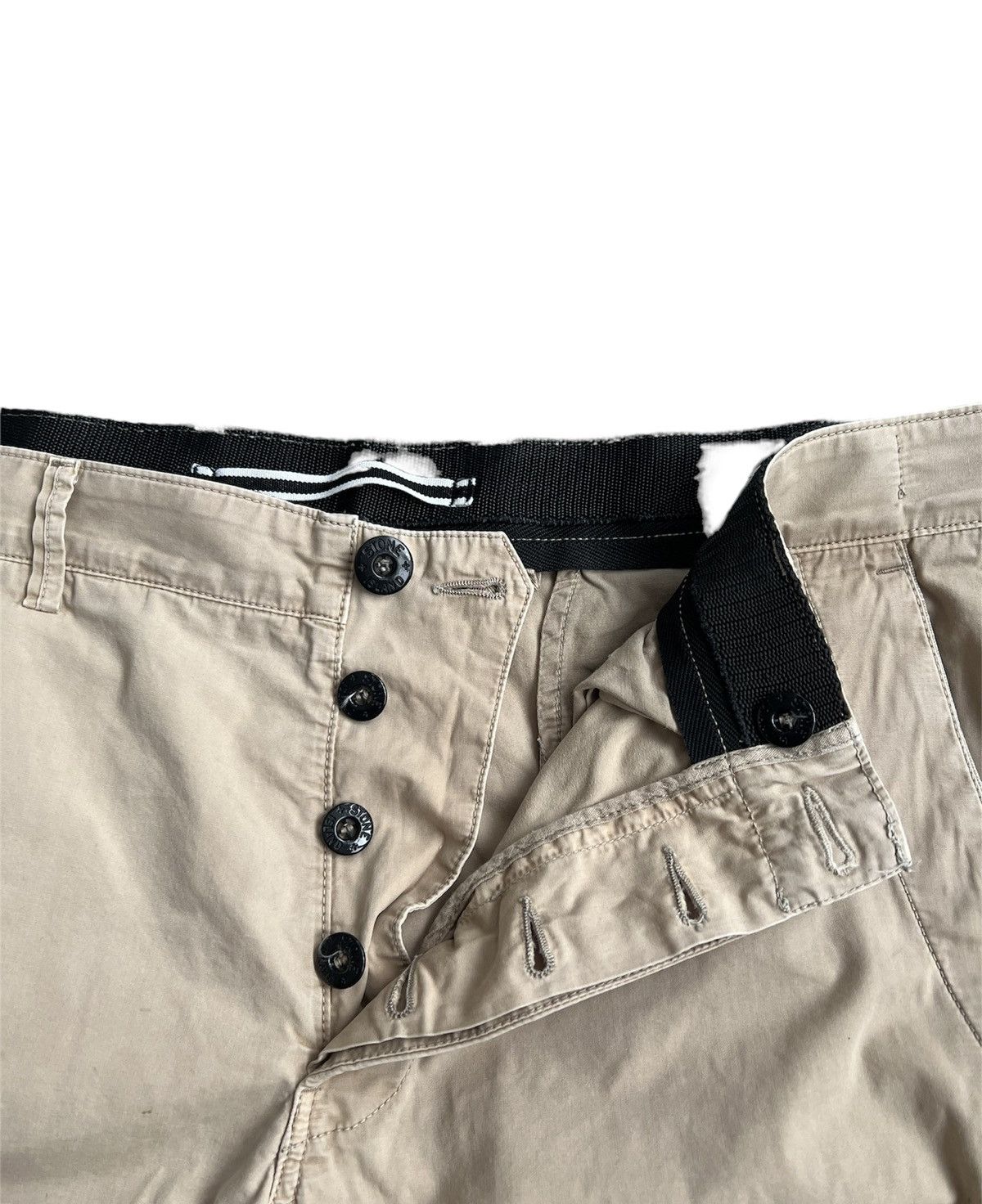 Stone Island 🔥350$ Stone Island Cotton Garment Dyed Canvas Cargo Shorts Size US 36 / EU 52 - 16 Thumbnail