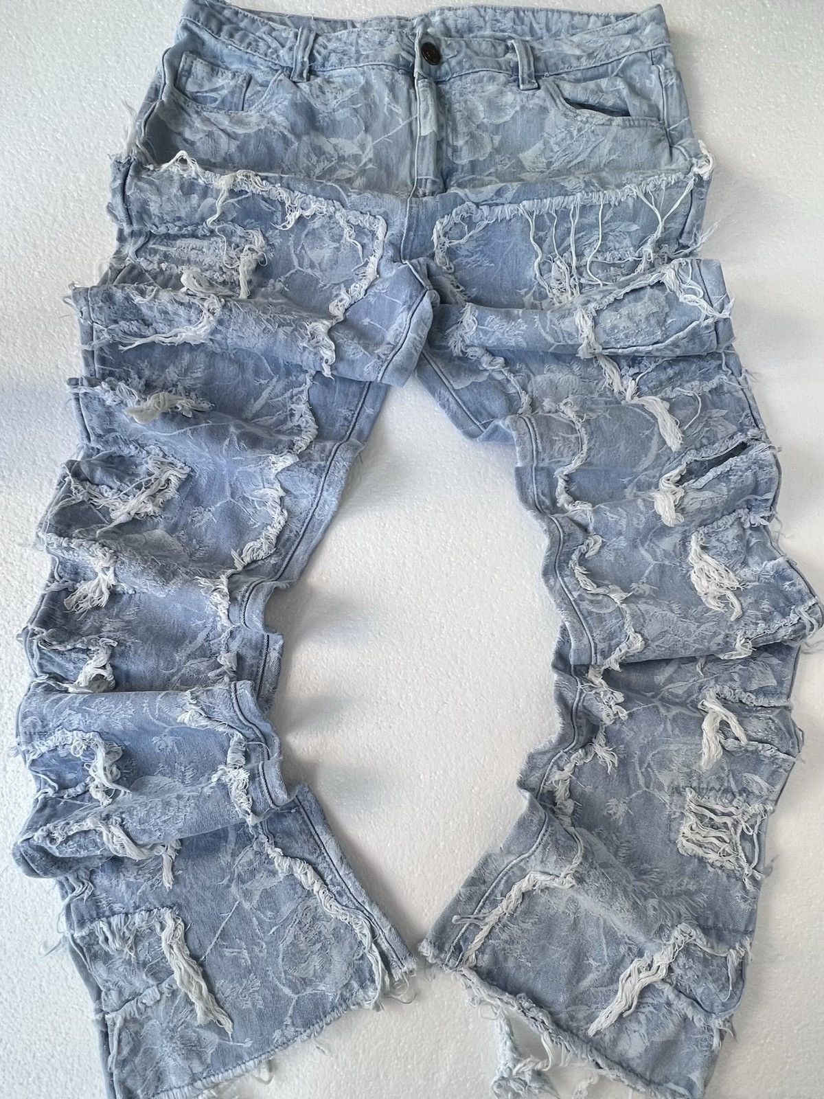 Custom Guapi stacked jeans 36 Grailed