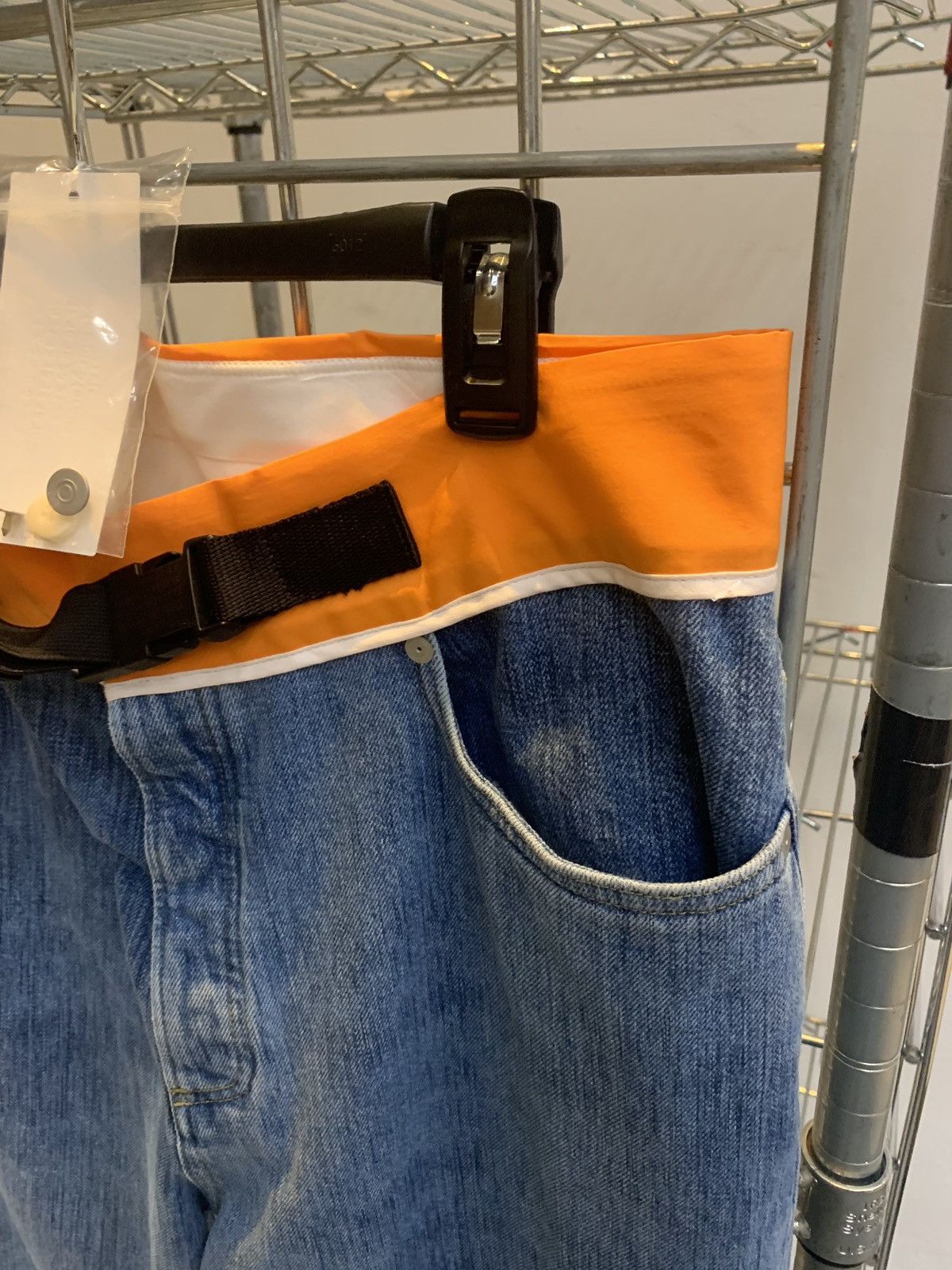 Maison Margiela Orange Trim Buckle Blue Denim Size US 33 - 5 Thumbnail