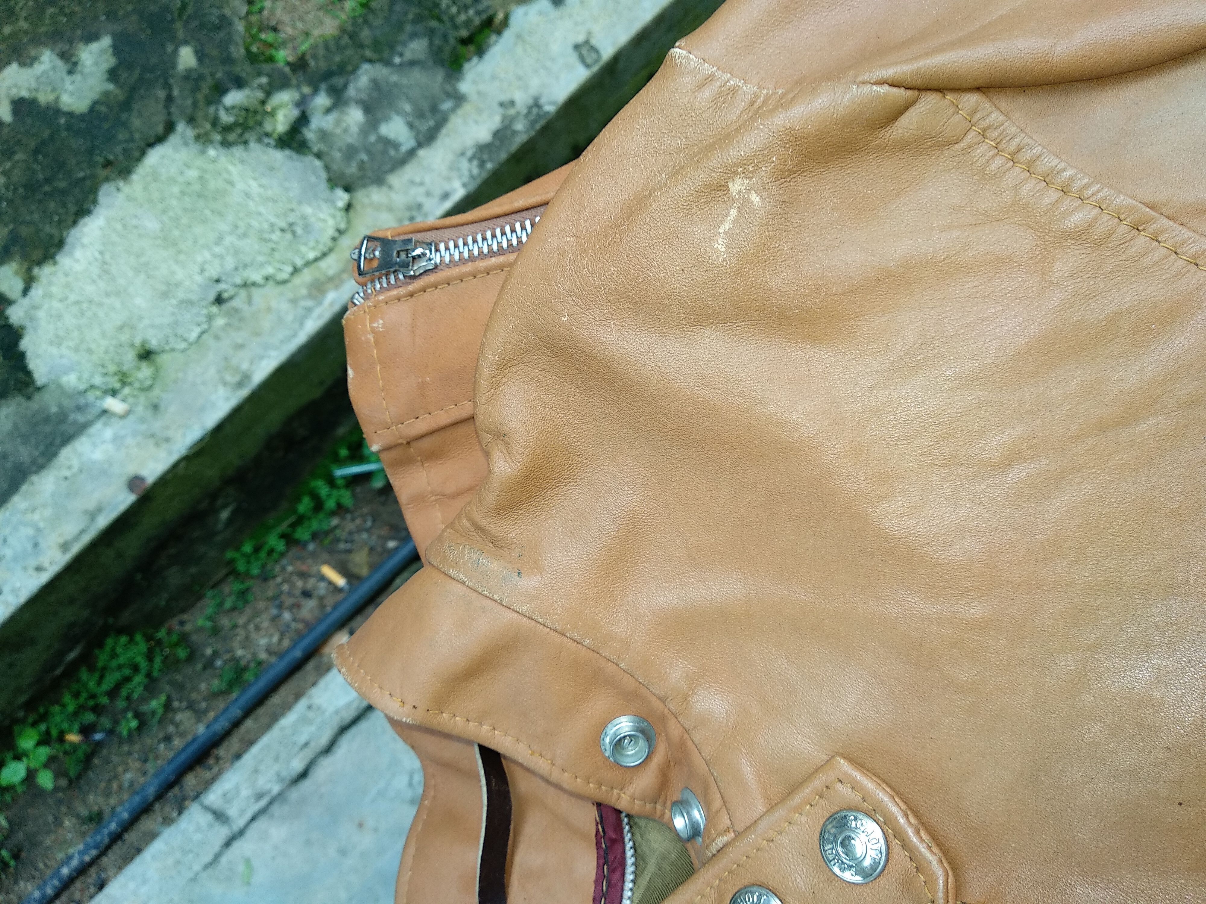 Schott 🔥 Vintage Schott Leather Jacket/Talon Zip/80s. Size US S / EU 44-46 / 1 - 10 Thumbnail