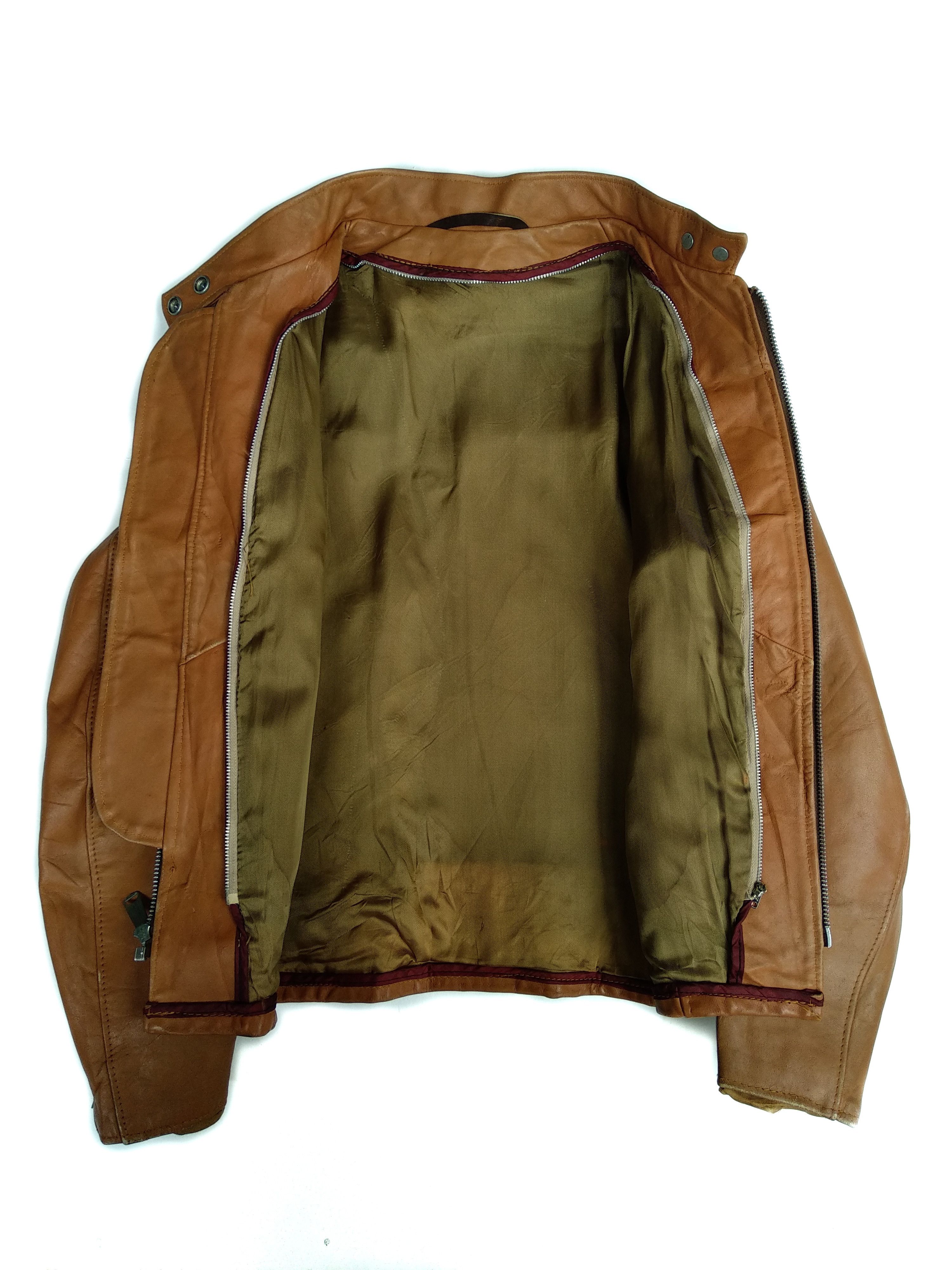 Schott 🔥 Vintage Schott Leather Jacket/Talon Zip/80s. Size US S / EU 44-46 / 1 - 3 Thumbnail