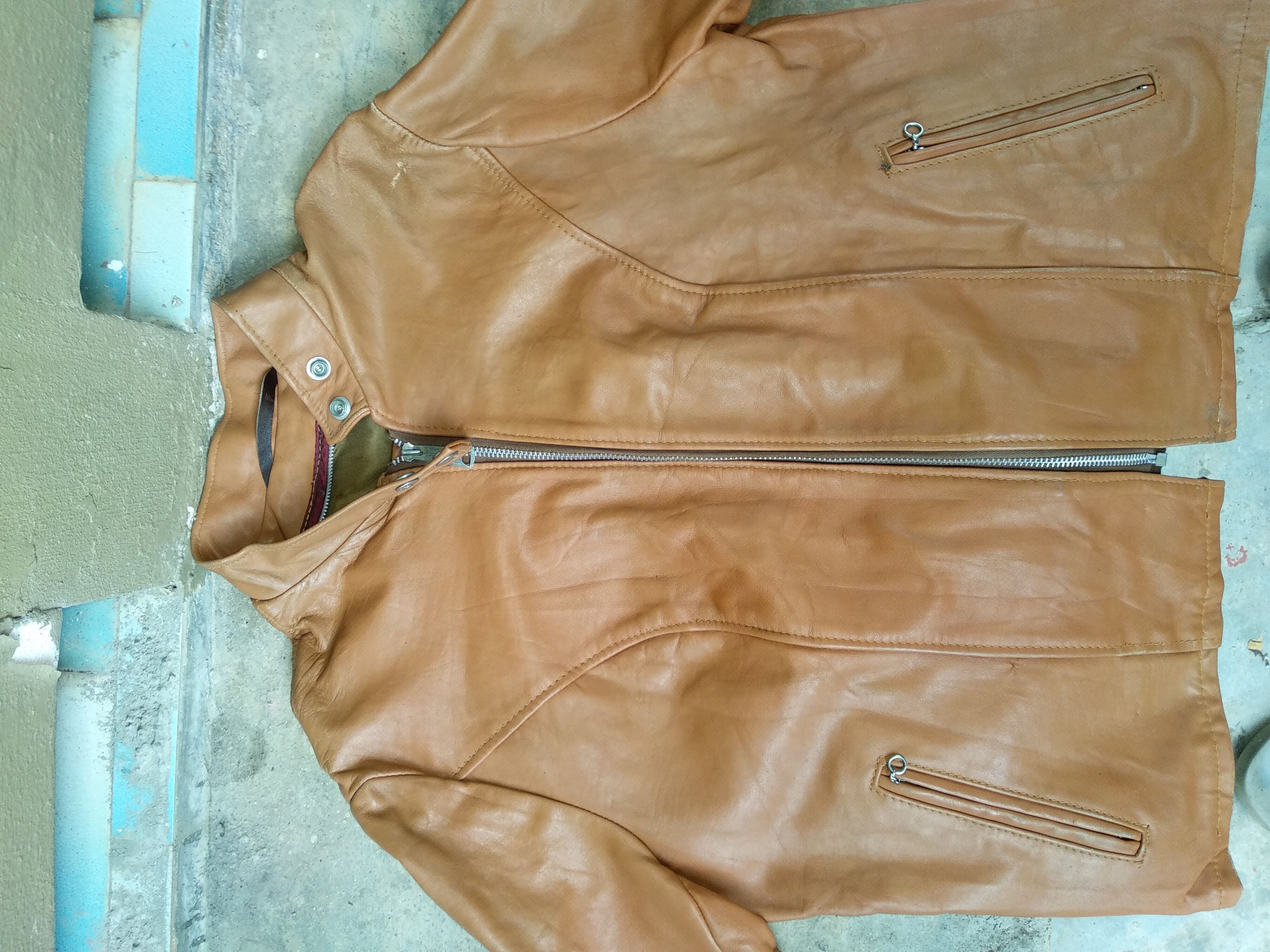 Schott 🔥 Vintage Schott Leather Jacket/Talon Zip/80s. Size US S / EU 44-46 / 1 - 13 Thumbnail